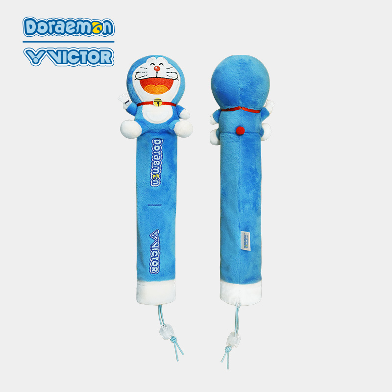 Victor X Doraemon Badminton Racquet Grip Cover GC519DRM - Blue Tennis Racket Handle Wrap for Comfort & Sweat Absorption - Perfect for Badminton, Tennis & Squash Players