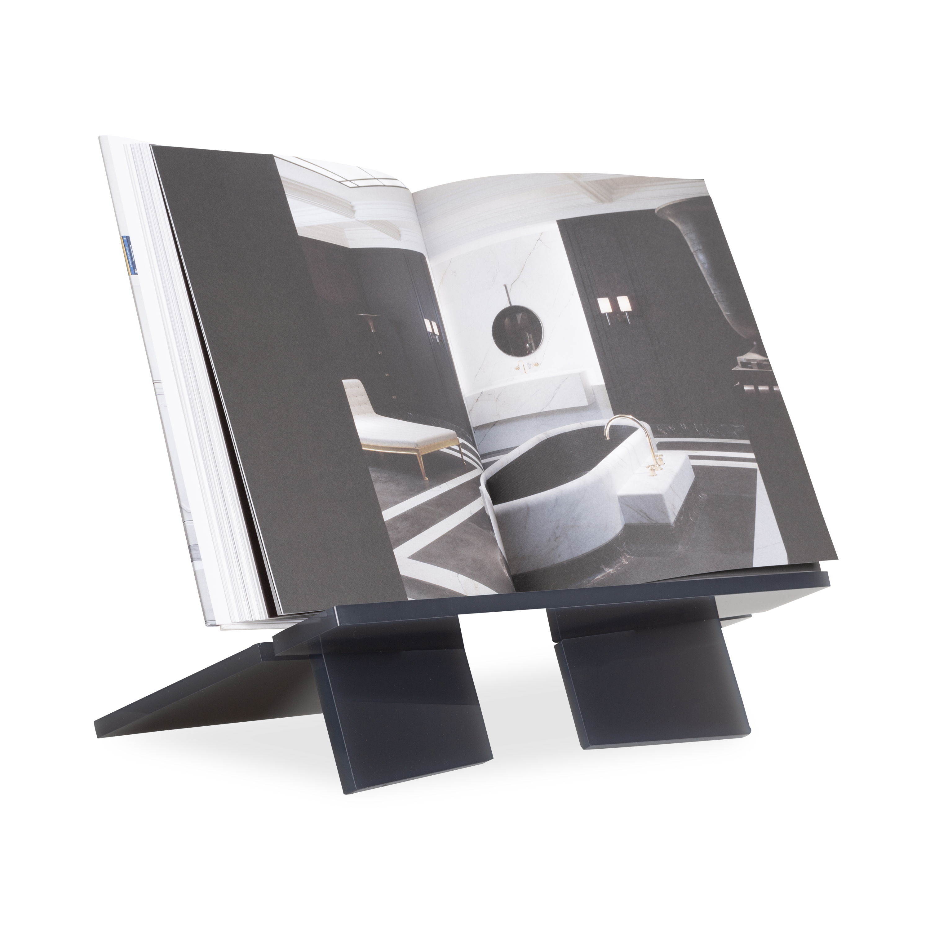 Clear Acrylic Book Stand Holder - Adjustable Reading Rack for Books, Cookbooks & Tablets - Perfect for Home, Office & Classroom Organization