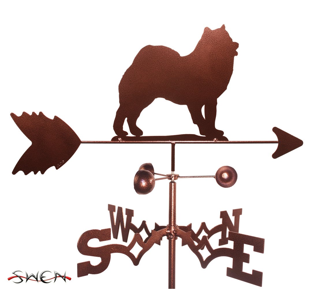Handmade Samoyed Dog Weathervane by SWEN Products - Rustic Outdoor Decor for Garden, Yard, or Farmhouse - Unique Gift for Dog Lovers