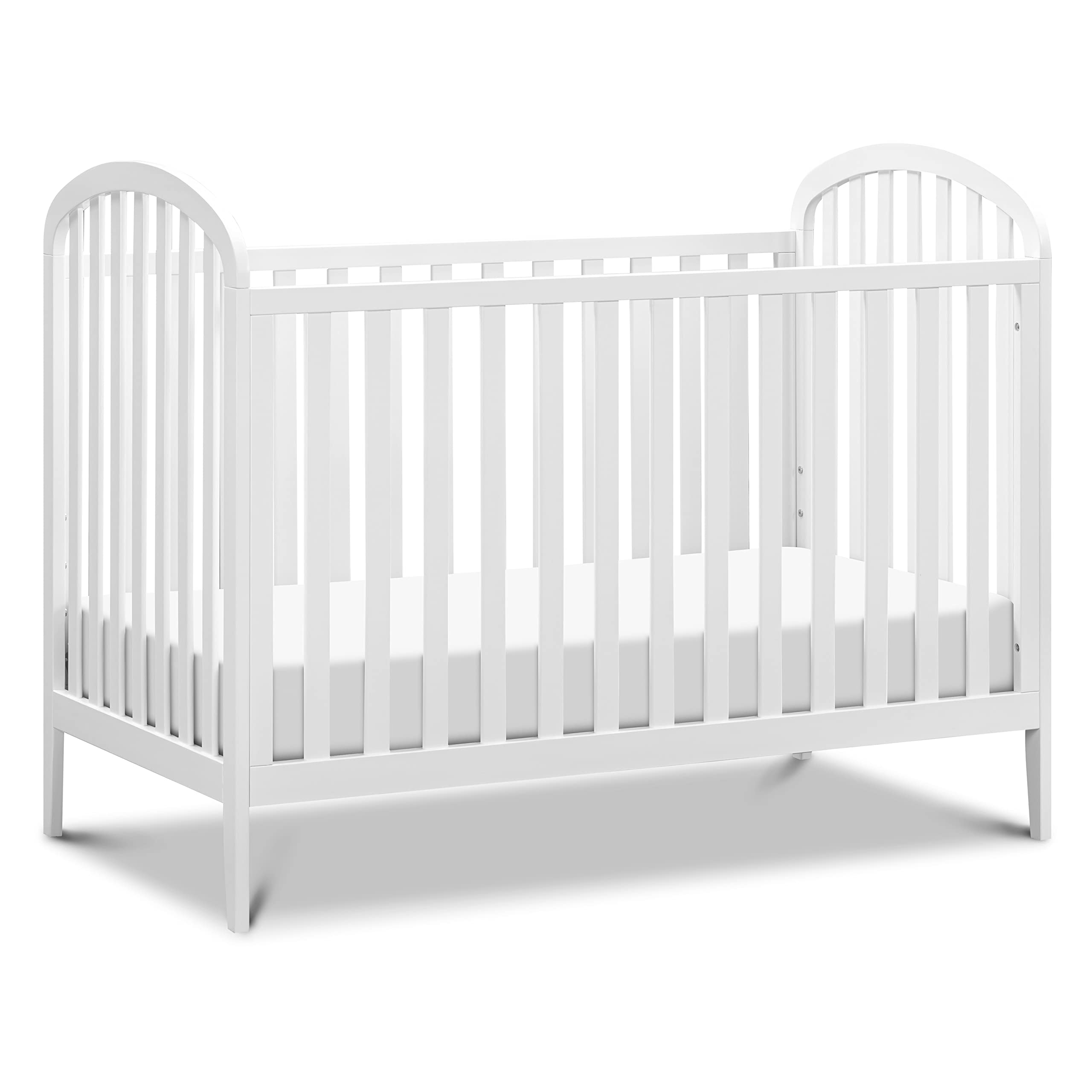DaVinci Beau 3-in-1 Convertible Baby Crib to Toddler Bed & Daybed - GREENGUARD Gold Certified, Adjustable Mattress Heights (4 Levels), Easy Assembly - White - Perfect for Nursery, Bedroom & Guest Room