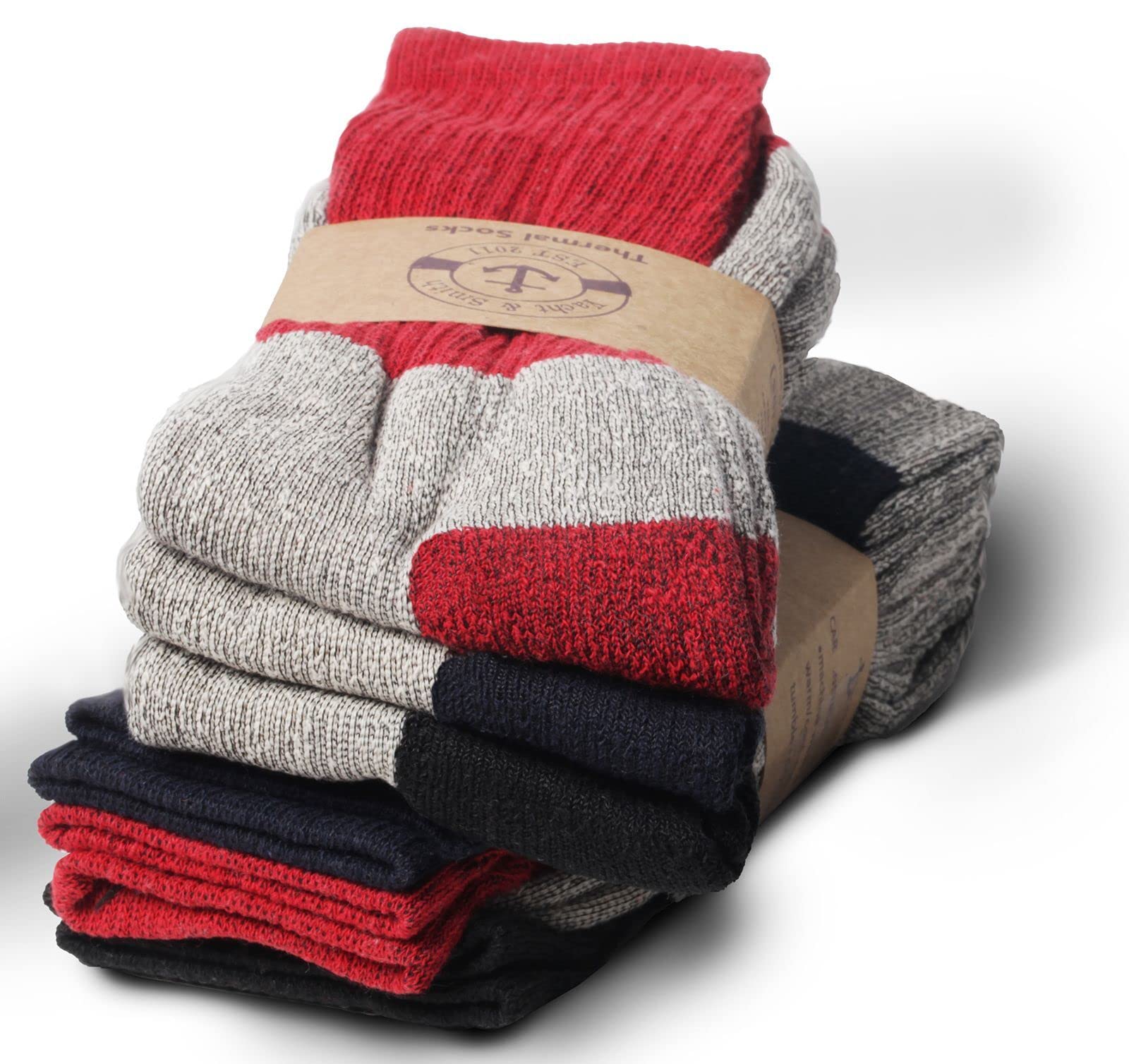 Thermal Boot Socks for Men, Women & Kids - Thick Warm Winter Socks Bulk Pack for Extreme Weather - Perfect for Snow Boots, Hiking & Cold Outdoor Activities
