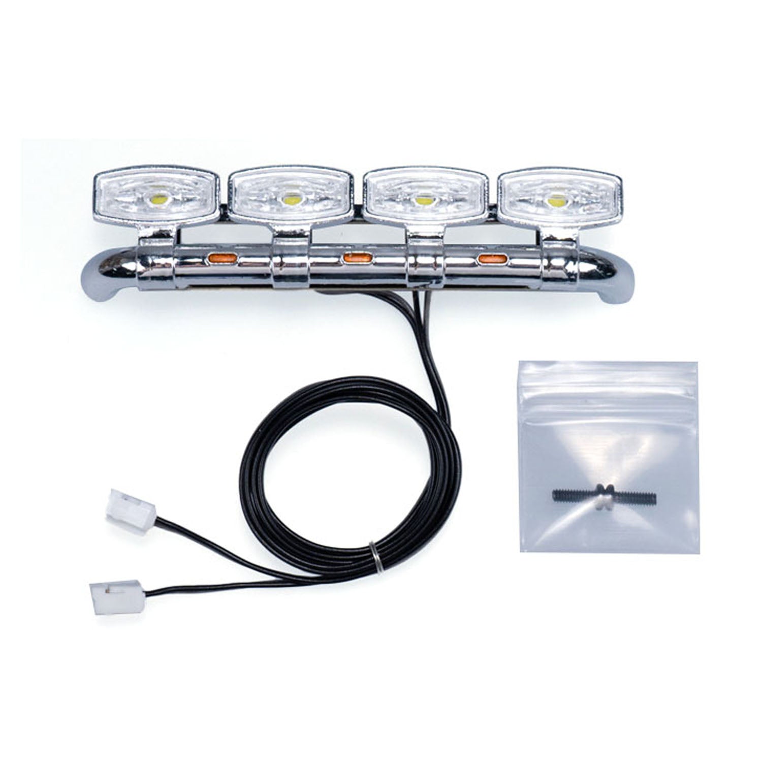 1/14 Scale 5V Plastic Front Spotlight for Tamiya SC 770S RC Tractor Truck - DIY Upgrade Part for 56368 & 56371 RC Lorry Models - Perfect for Night Racing and Off-Road RC Car Enthusiasts