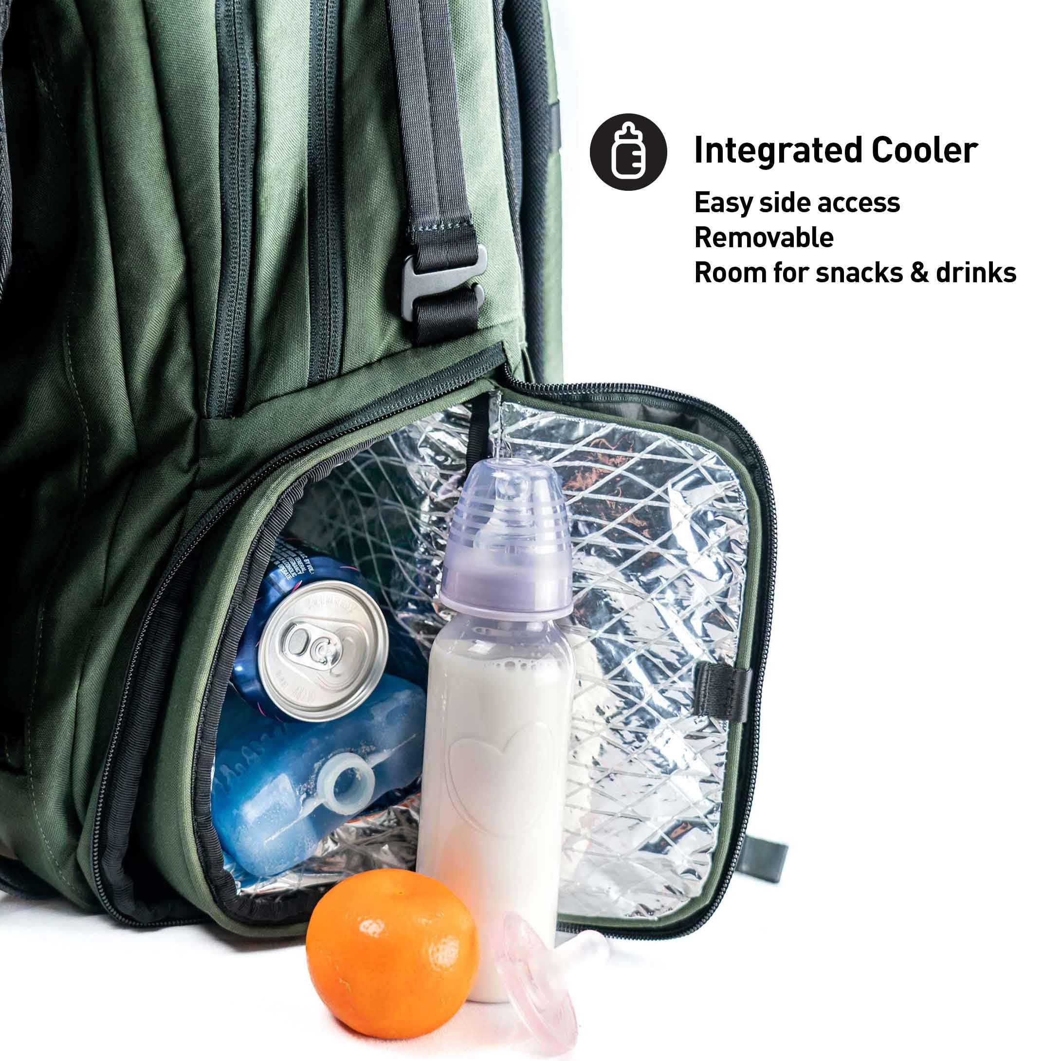 5-in-1 Tactical Hiking Backpack - Waterproof Travel Diaper Bag with Cooler Compartment | Lightweight Durable Design with Convertible Handles & Changing Pad | Perfect for Outdoor Adventures, Camping, Hiking and Family Travel