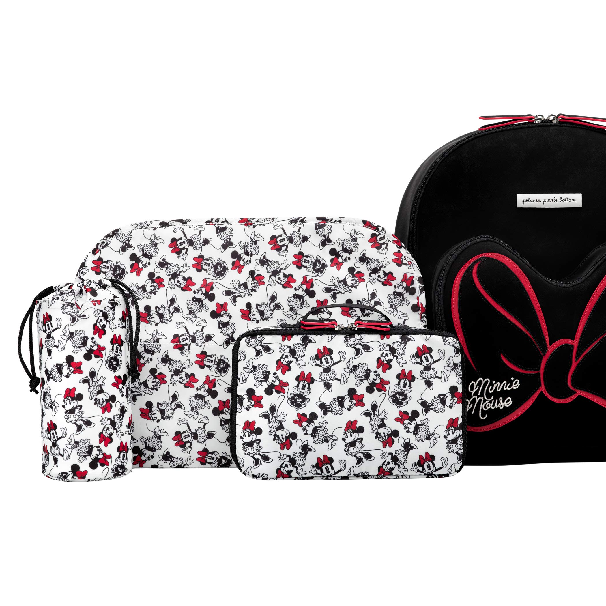 Petunia Pickle Bottom District Backpack - Signature Minnie Print Diaper Bag for Women, Stylish Baby Carrier with Multiple Pockets | Perfect for Moms, Travel, Daycare & Everyday Use