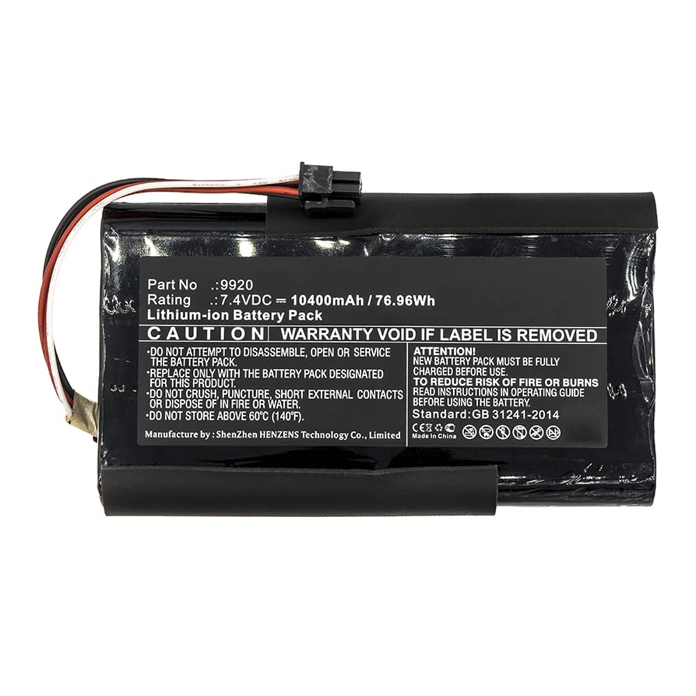 Synergy Digital Equipment Battery - Li-ion 7.4V 10400mAh Replacement for Televes 9920 | Power Backup for Digital TV Equipment & Broadcast Devices