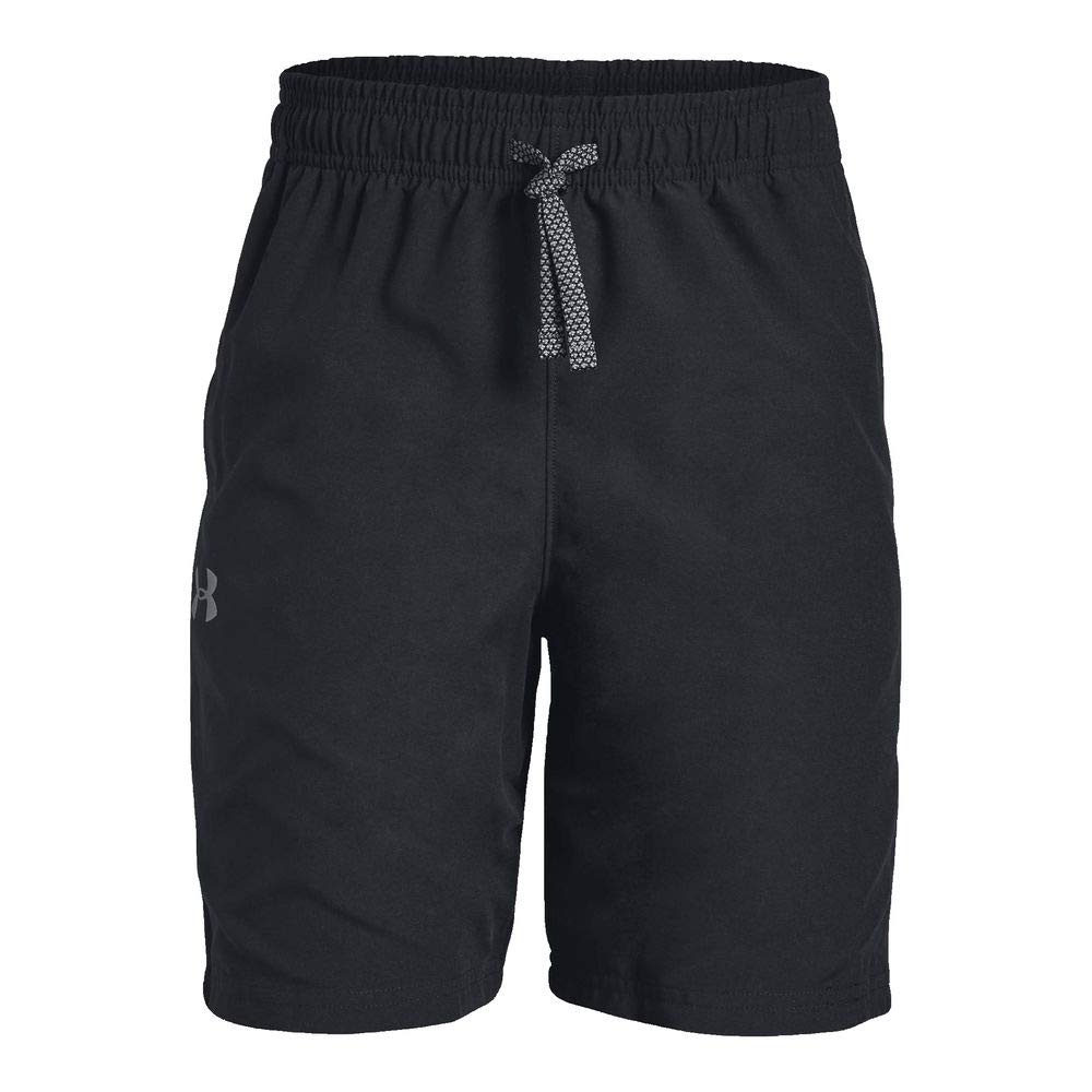 Under Armour Boys' Woven Graphic Athletic Shorts - Youth X-Small Black - Comfortable Workout & Basketball Shorts for Kids