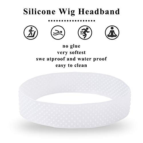 Non-Slip Transparent Silicone Wig Grip Band for Women - Invisible Hair Accessory for Secure Wig Hold During Workouts, Cosplay & Daily Wear