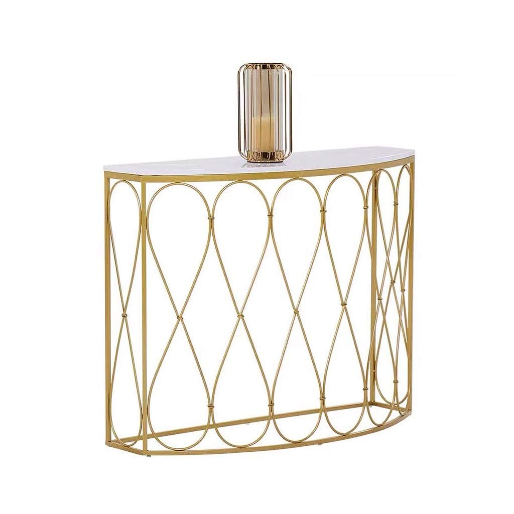 Slim Metal Narrow Console Table for Hallway & Living Room - White Wall-Mounted Storage Table (102x15x78cm) - Perfect for Small Spaces, Entryway Decor & Modern Home Furniture