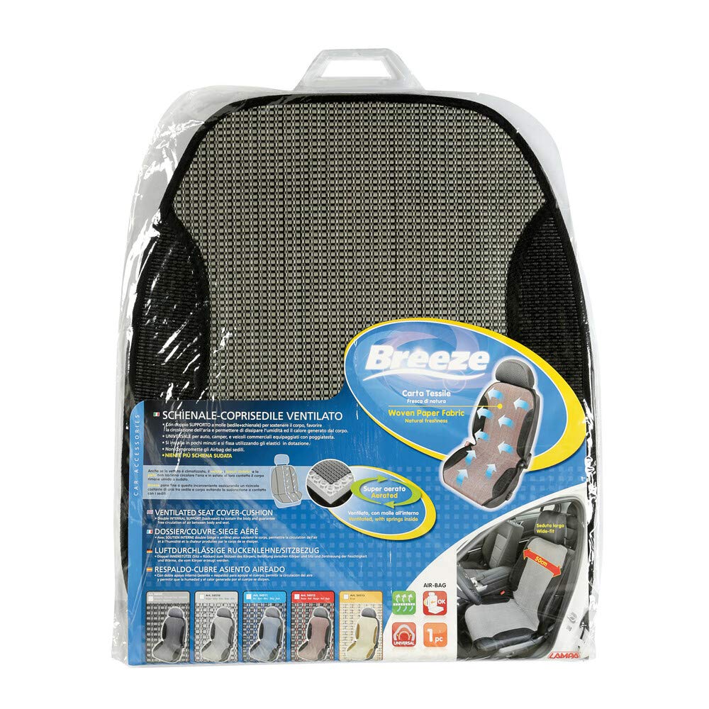 54510 Ventilated & Sprung Car Seat Cushion - Comfortable Support for Long Drives, Road Trips & Office Chairs