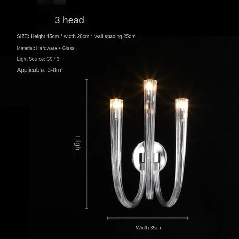 Italian U-Shaped Glass Crystal Chandelier - Elegant Lustre Art Pendant Light Fixture for Dining Room, Foyer, and Luxury Home Decor