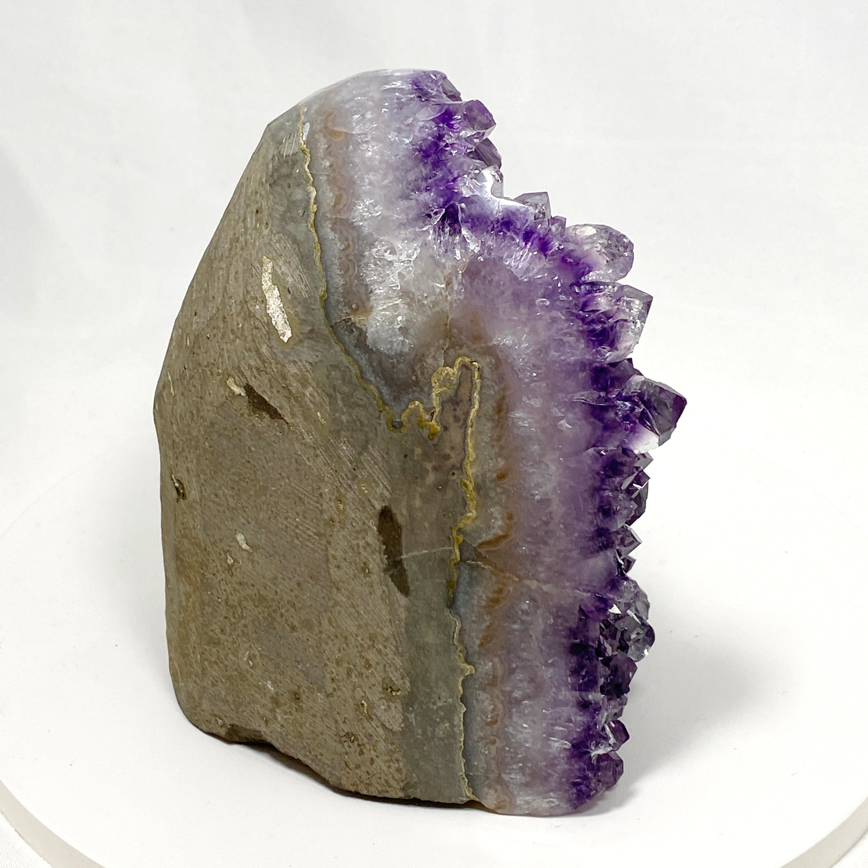 Premium Amethyst Cluster Geode from Uruguay - Natural A-Grade Crystal for Home Decor, Meditation & Healing | Perfect for Living Room, Office & Spiritual Space