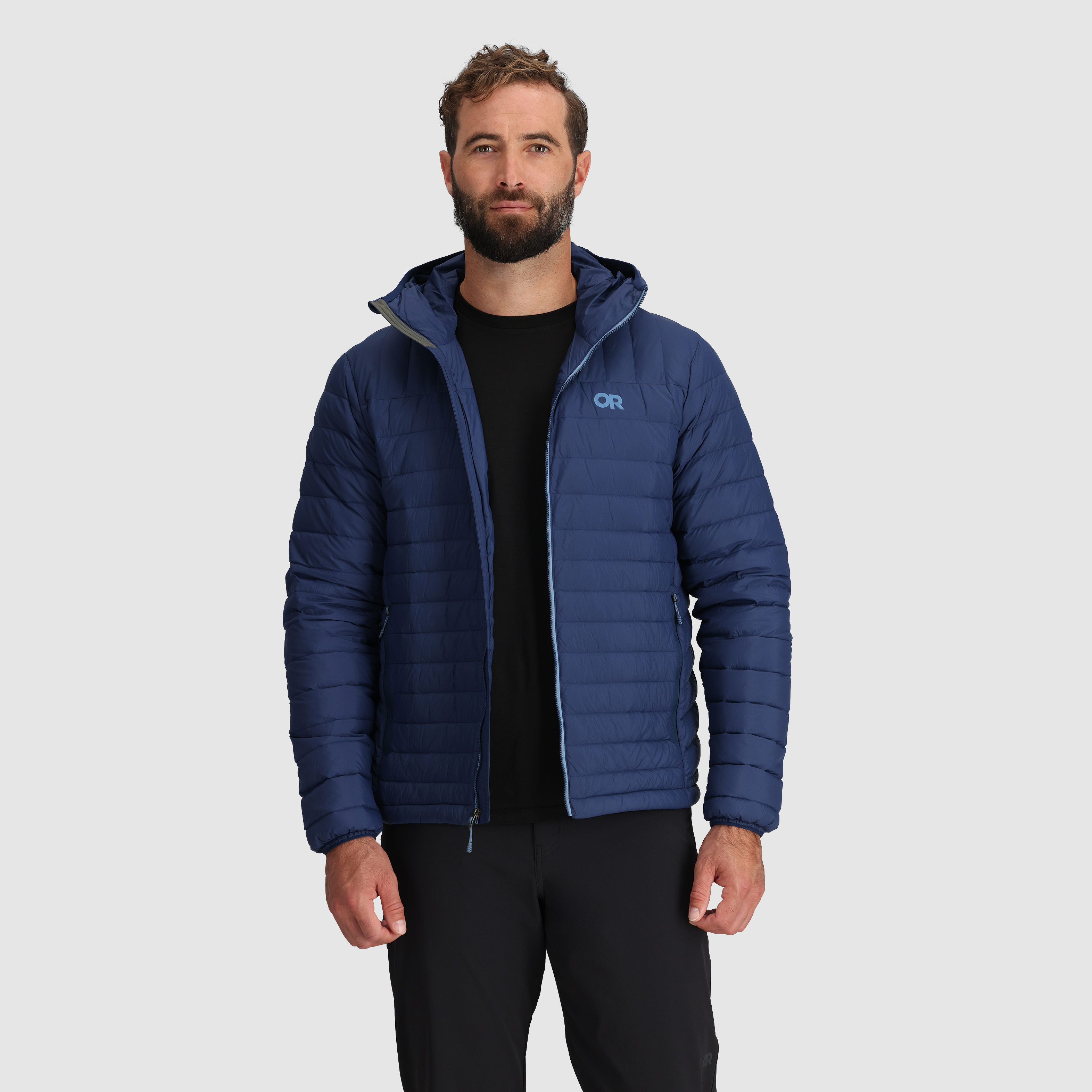 Men's Lightweight Waterproof Down Hoodie - Winter Warm Jacket for Outdoor Activities & Hiking