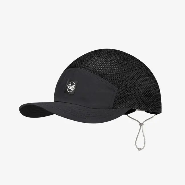 5 Panel Air Cap for Men - Breathable Black Baseball Hat for Outdoor Sports & Casual Wear - Adjustable Snapback Trucker Hat for Running, Hiking, Gym & Street Style