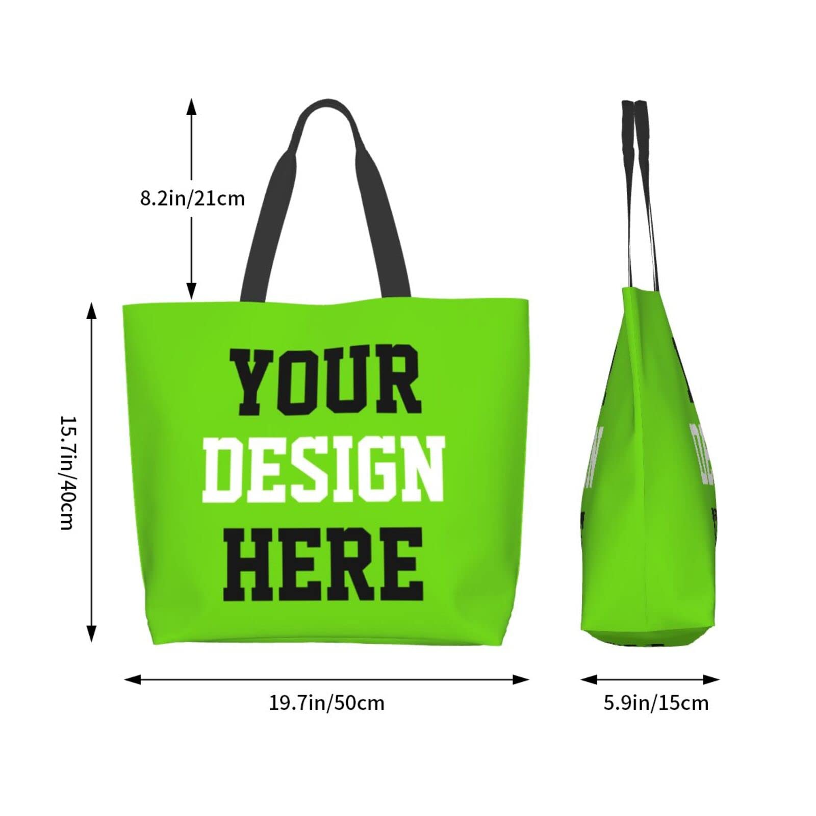 Custom Printed Tote Bags with Logo - Personalized Shoulder Bags for Women, Team, Business & Travel - Ideal for Shopping, Work, School & Promotional Gifts