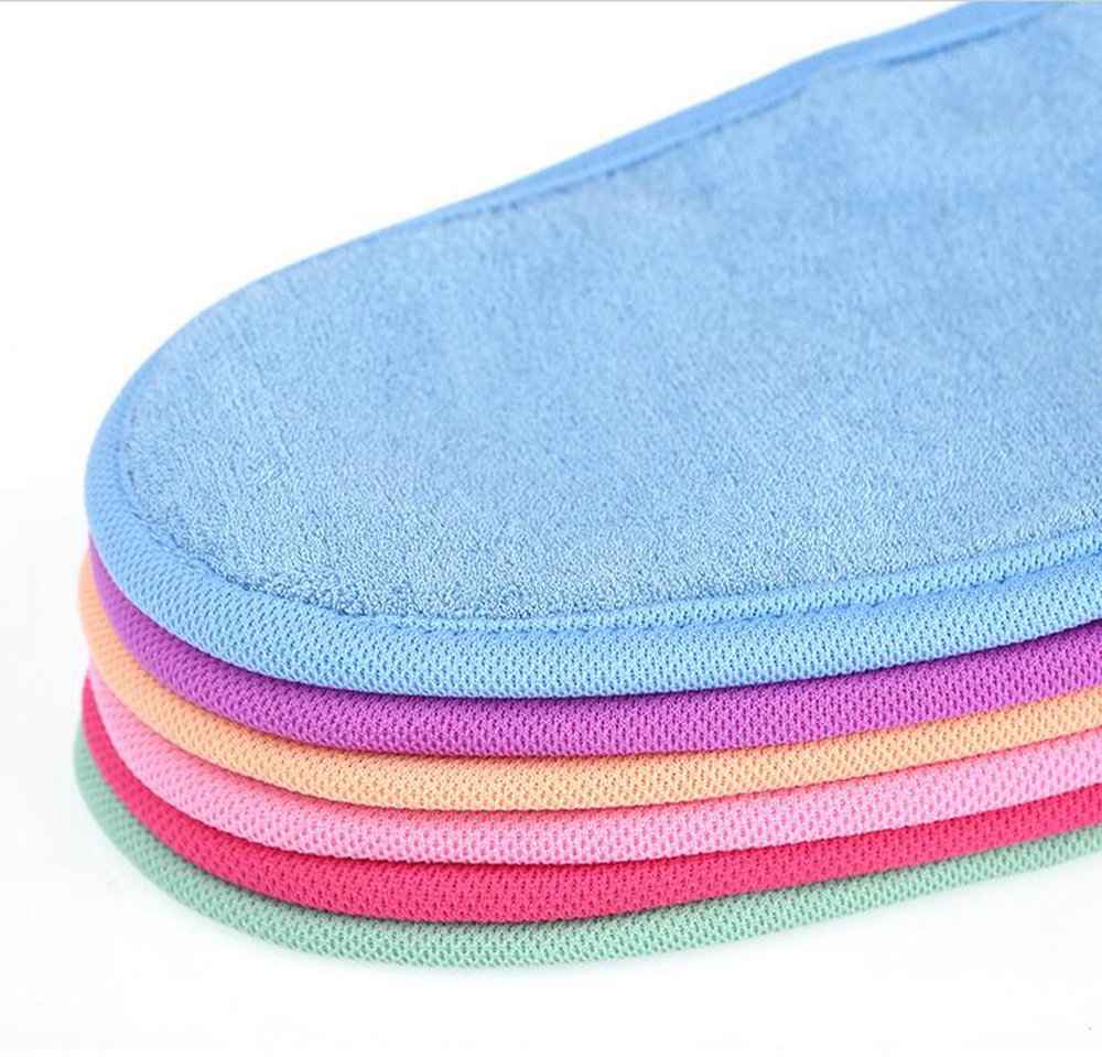 3PCS Adult Bathing Gloves - Exfoliating Shower Mitts for Face & Body, Spa Quality Loofah Scrub Gloves (Random Colors) - Perfect for Dry Brushing, Deep Cleansing & Relaxing Massage at Home or Salon