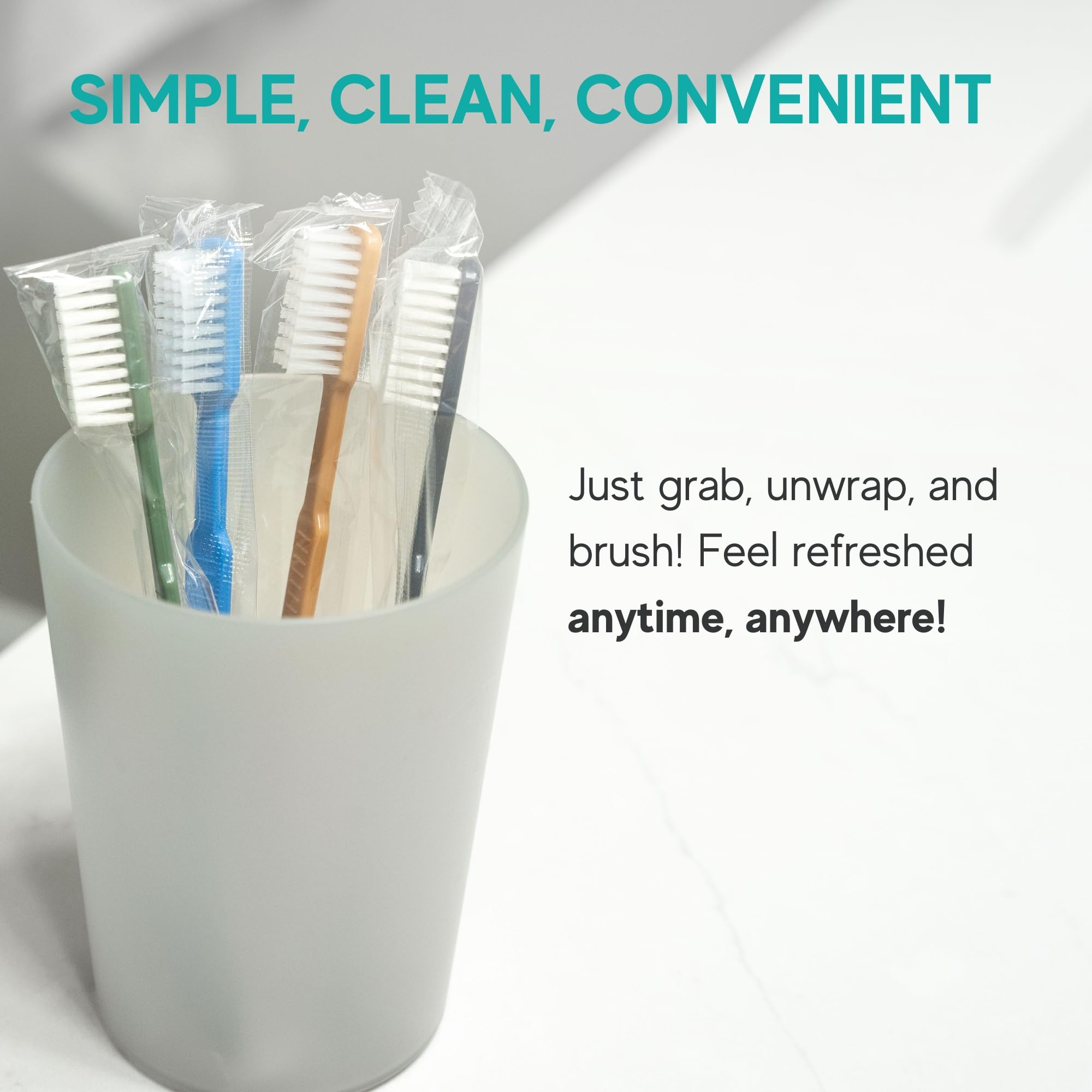 80 Individually Wrapped Pre-Pasted Disposable Toothbrushes with Built-in Toothpaste | Travel-Friendly Waterless Toothbrushes for Hotels, Camping, Airbnb Guests & Emergency Kits | Perfect for On-the-Go Oral Care