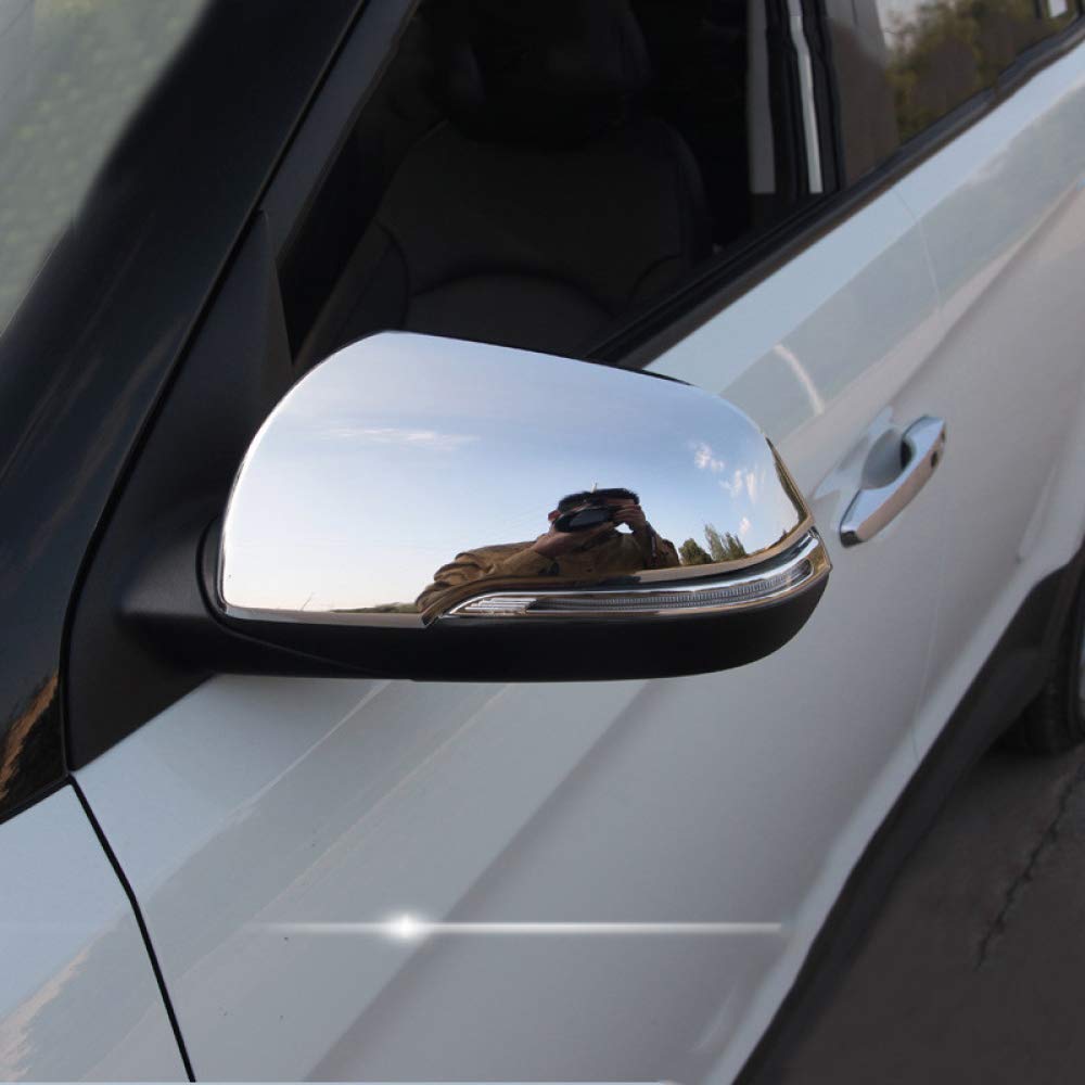 ABS Chrome Side Mirror Covers for Hyundai Creta IX25 2016-2019 - Exterior Rearview Mirror Trim Accessories | Enhance Style & Protection for Daily Driving & Car Shows