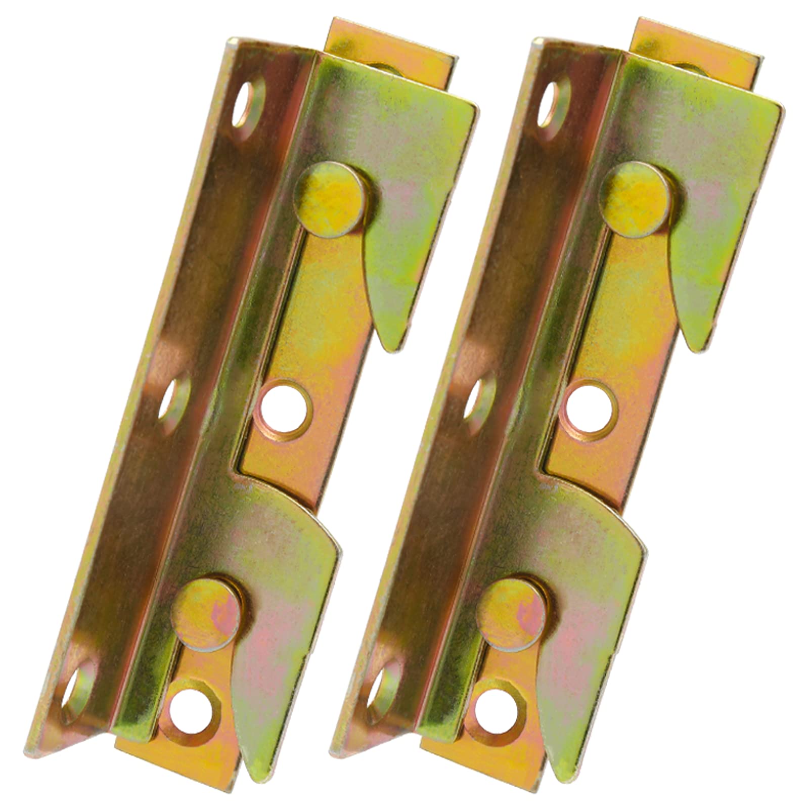 BokWin 4 Sets No Mortise Bed Rail Fittings - Heavy Duty Metal Fasteners & Wooden Bed Frame Connectors for Secure Bed Assembly - Perfect for DIY Furniture Projects, Bed Frame Repairs, and Home Improvement