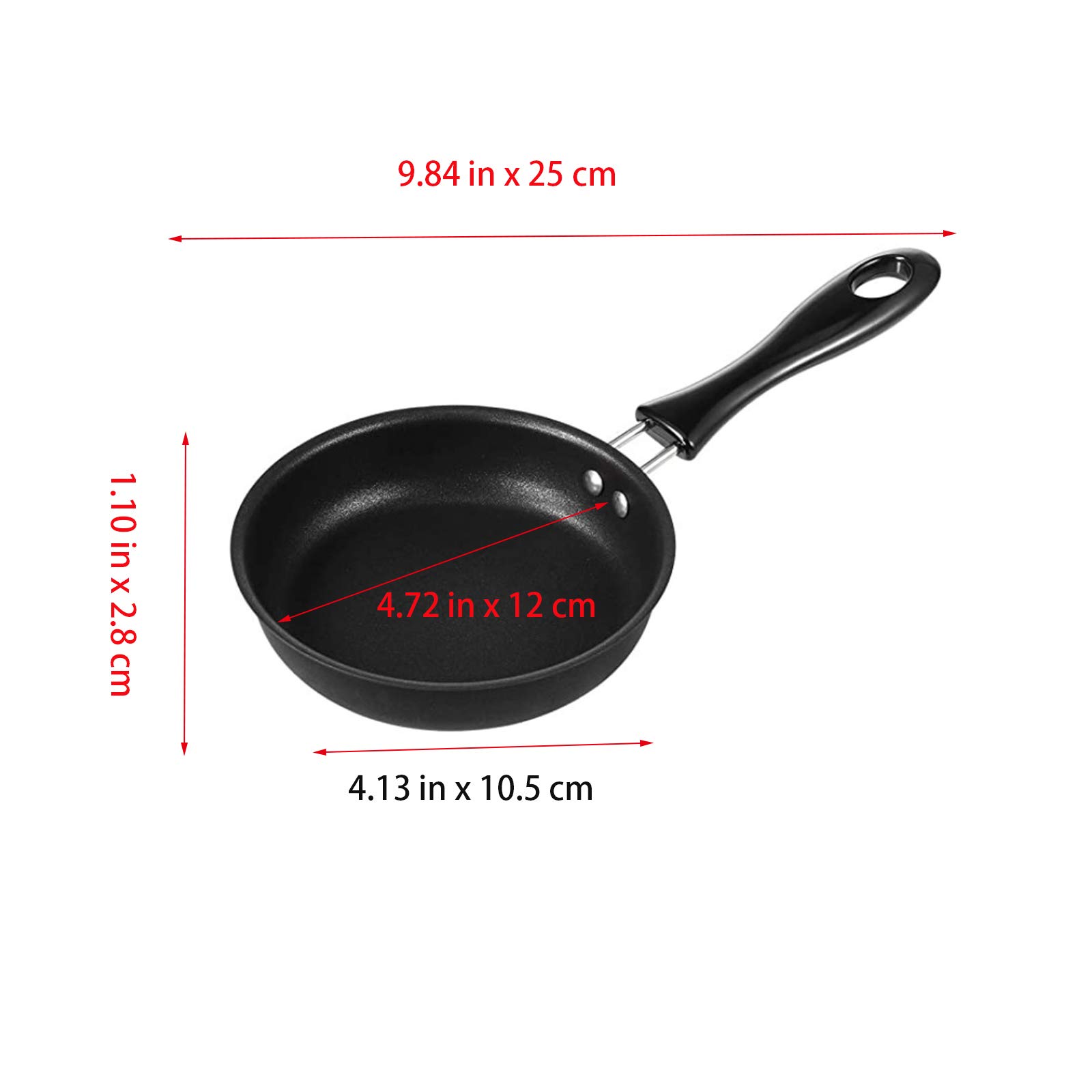 Non-Stick Mini Frying Pan 12cm - Perfect for Pancakes, Eggs, Omelets & Frittatas - Round Nonstick Skillet with Coating for Easy Cooking - Ideal for Breakfast, Camping & Small Kitchen Use