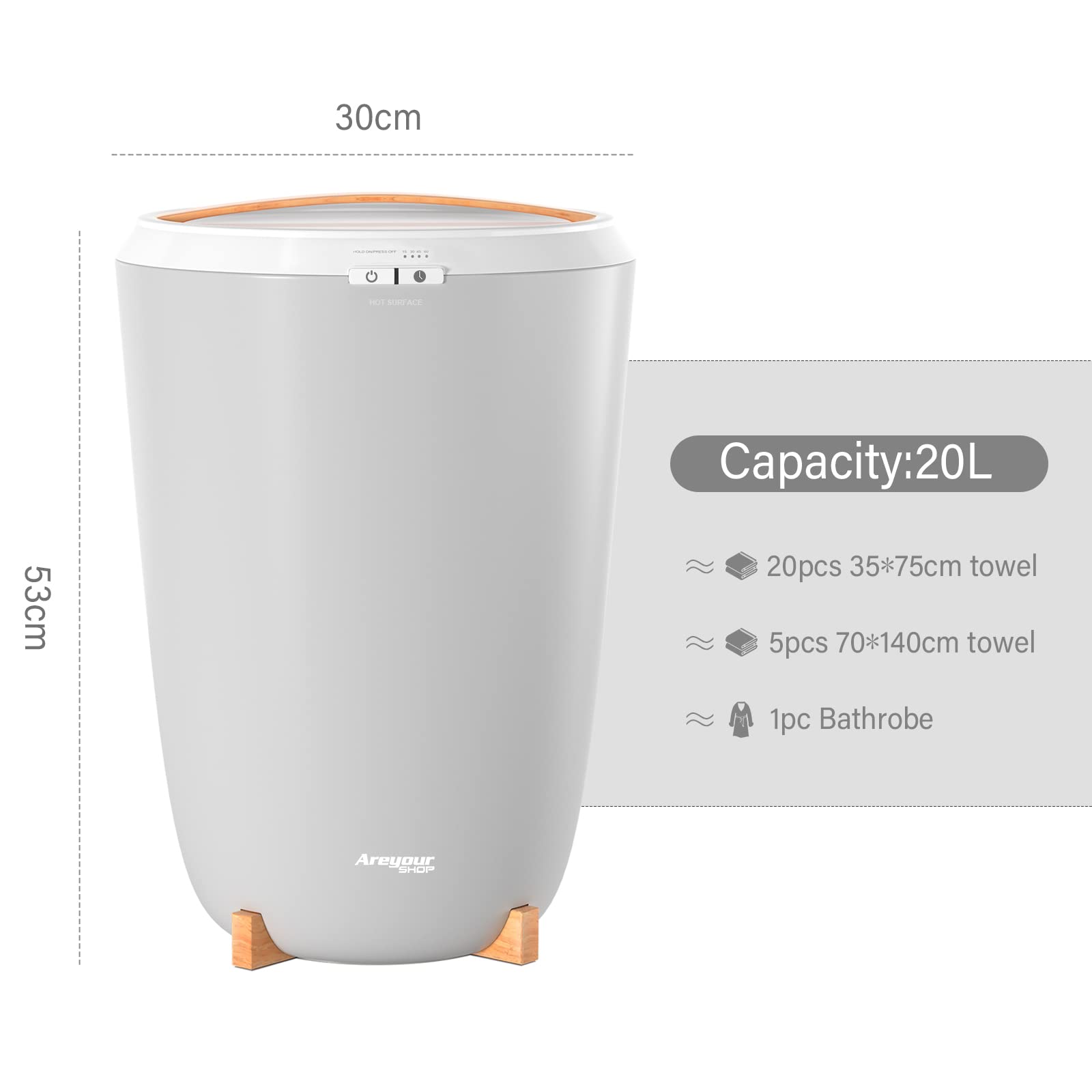 20L Electric Bucket Towel Warmer & Steamer - Automatic Bathroom Towel Heater for Spa, Salon, and Home Use - Fast Drying & Warming Solution