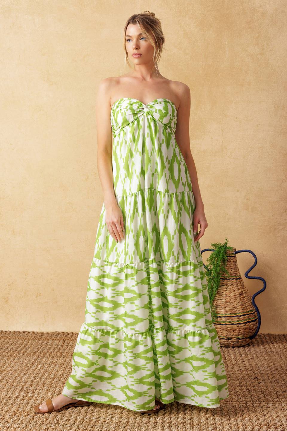Petals of Time Woven Maxi Dress - Floral Print Bohemian Summer Dress for Women | Perfect for Beach Vacations, Date Nights & Outdoor Weddings