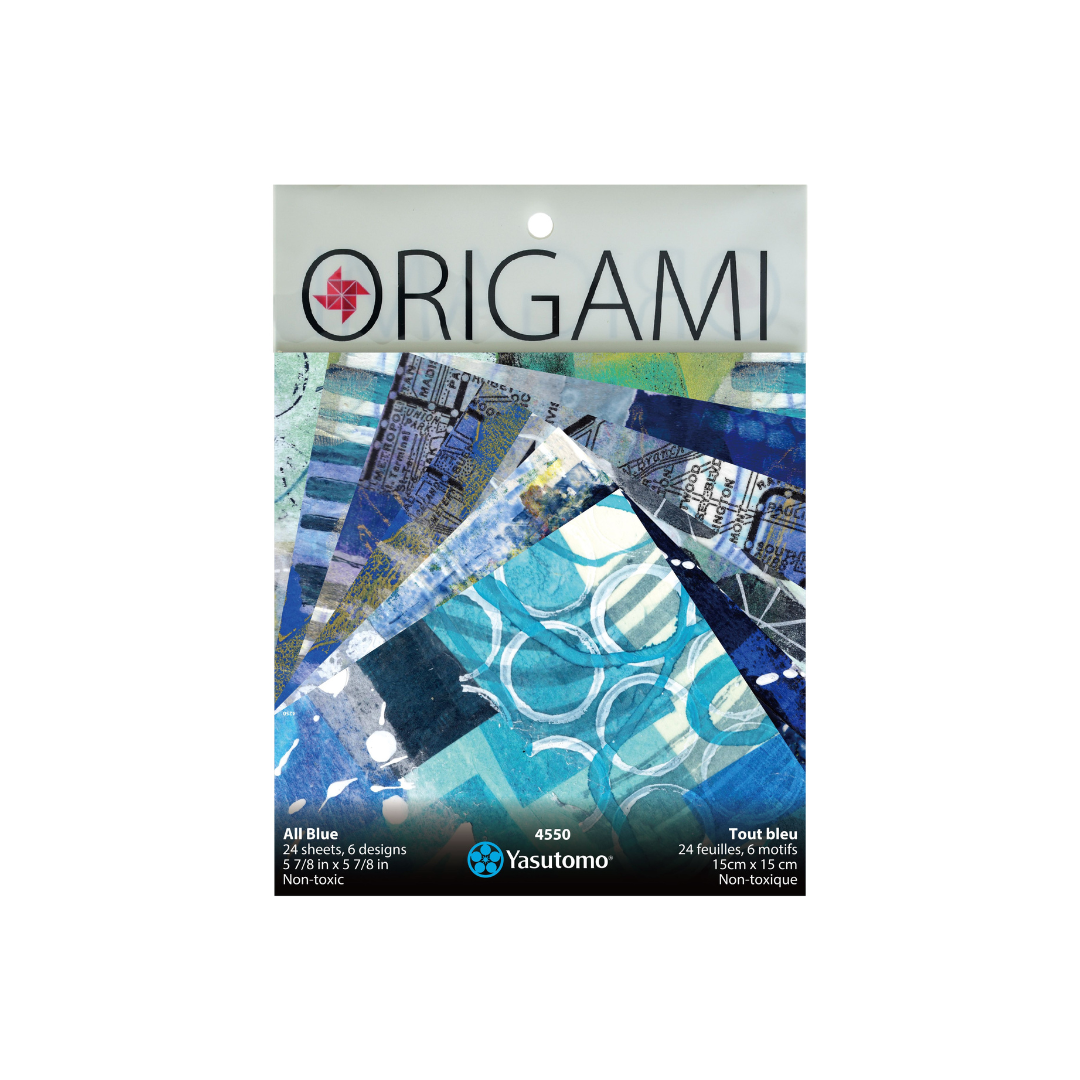 Origami Collage Kit - All Blue (4550) | DIY Paper Folding Art for Home Decor, Gifts & Creative Projects
