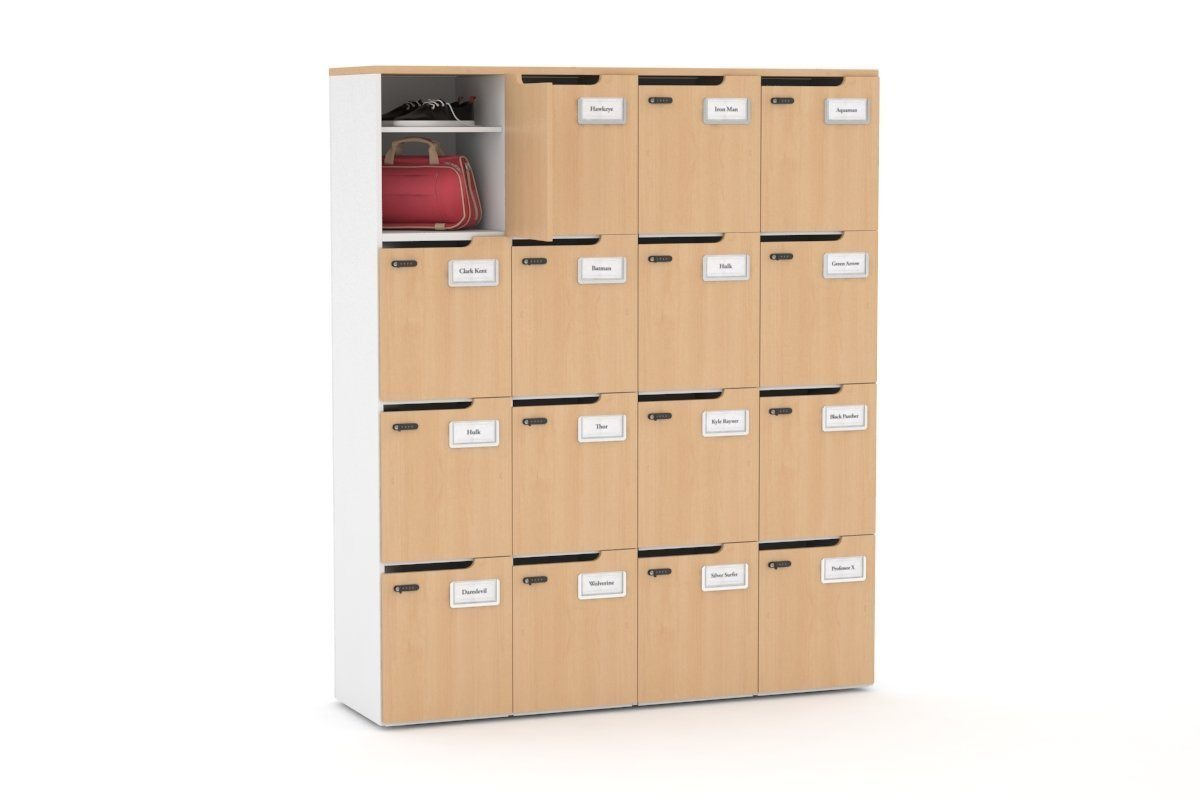4-Tier Metal Locker - Heavy Duty Storage for Schools, Gyms & Offices - Secure 4 Across Design for Organized Space