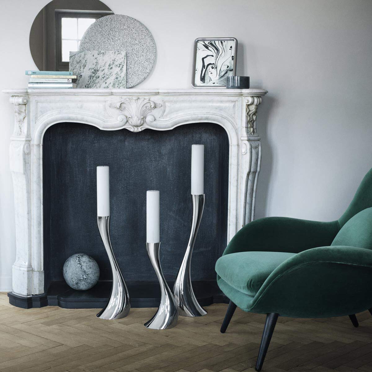Georg Jensen Cobra Large Floor Candle Holder - 23.62