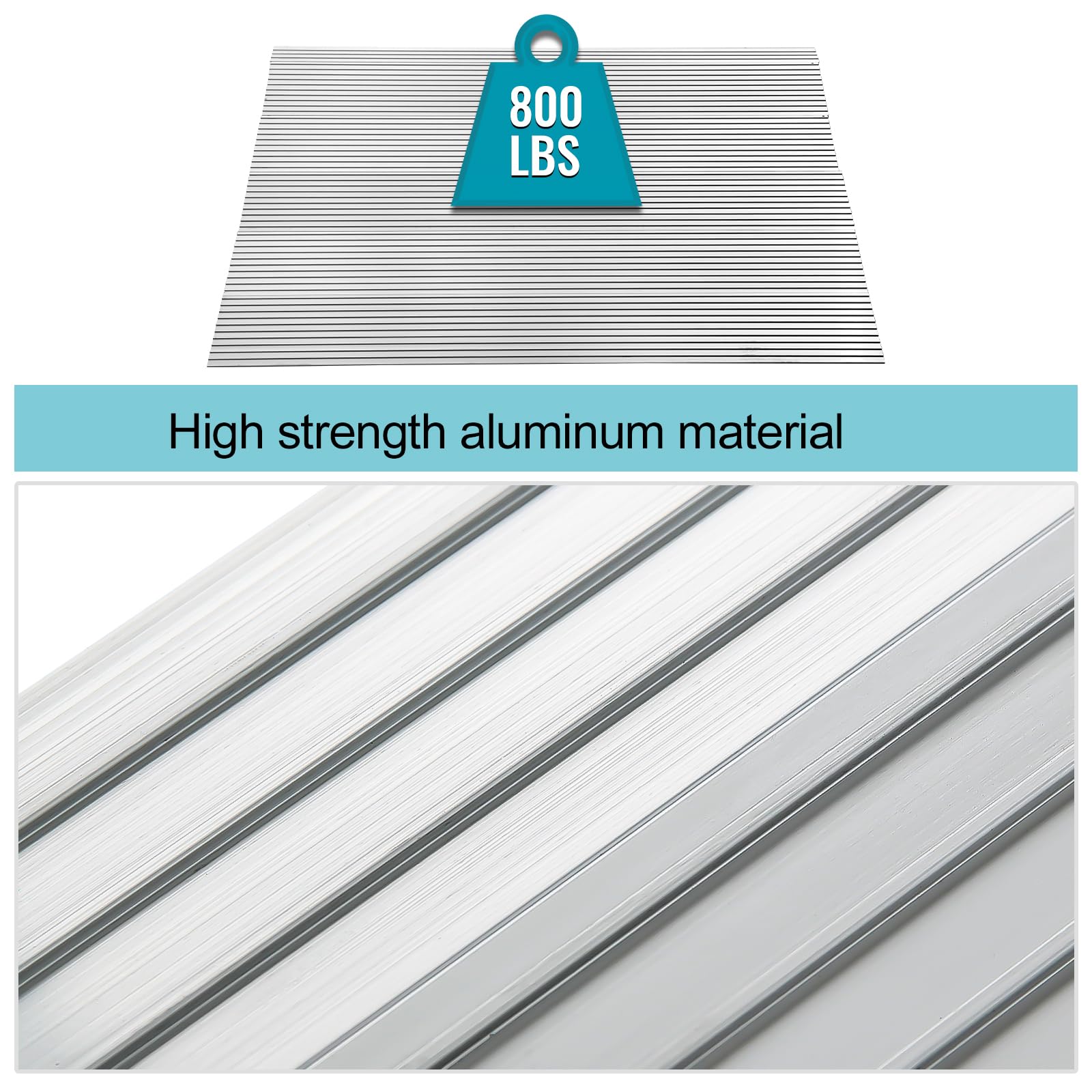 Threshold Ramp Aluminum Door Entry Ramp - 800Lbs Weight Capacity, Adjustable for Wheelchairs, Strollers, Scooters & Power Chairs - 5 Inch Height - Perfect for Home, Office & Store Accessibility