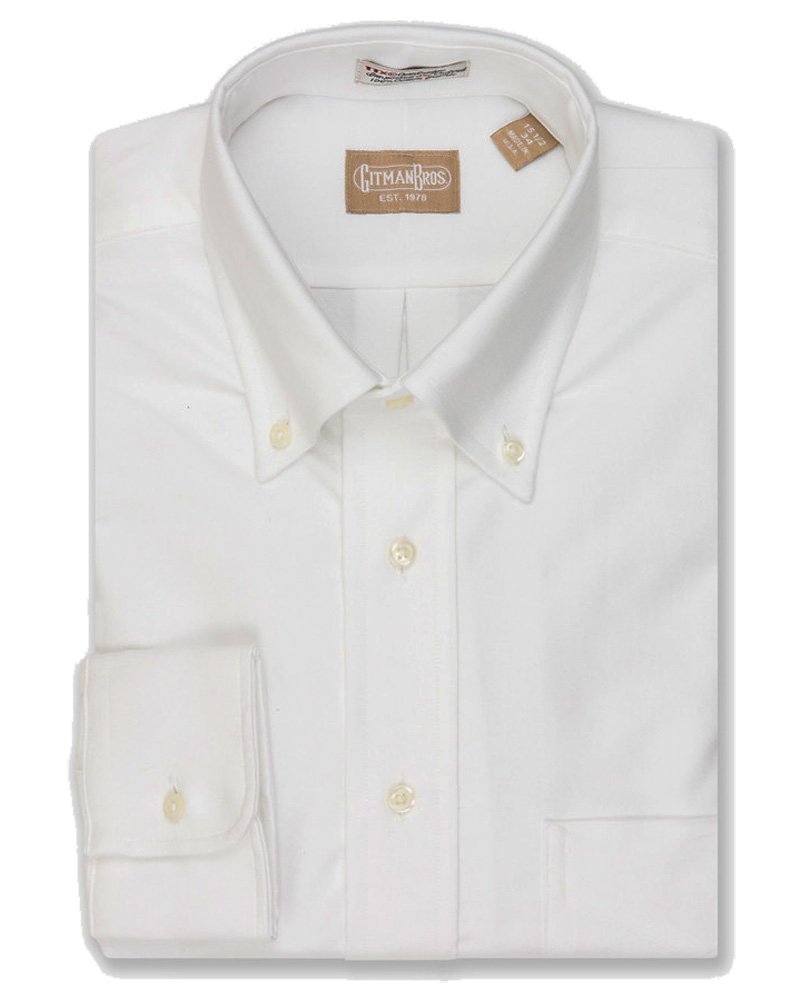 Gitman Vintage Button Down Oxford White Dress Shirt for Men - Classic Slim Fit Formal & Business Attire - Perfect for Office, Weddings & Special Occasions