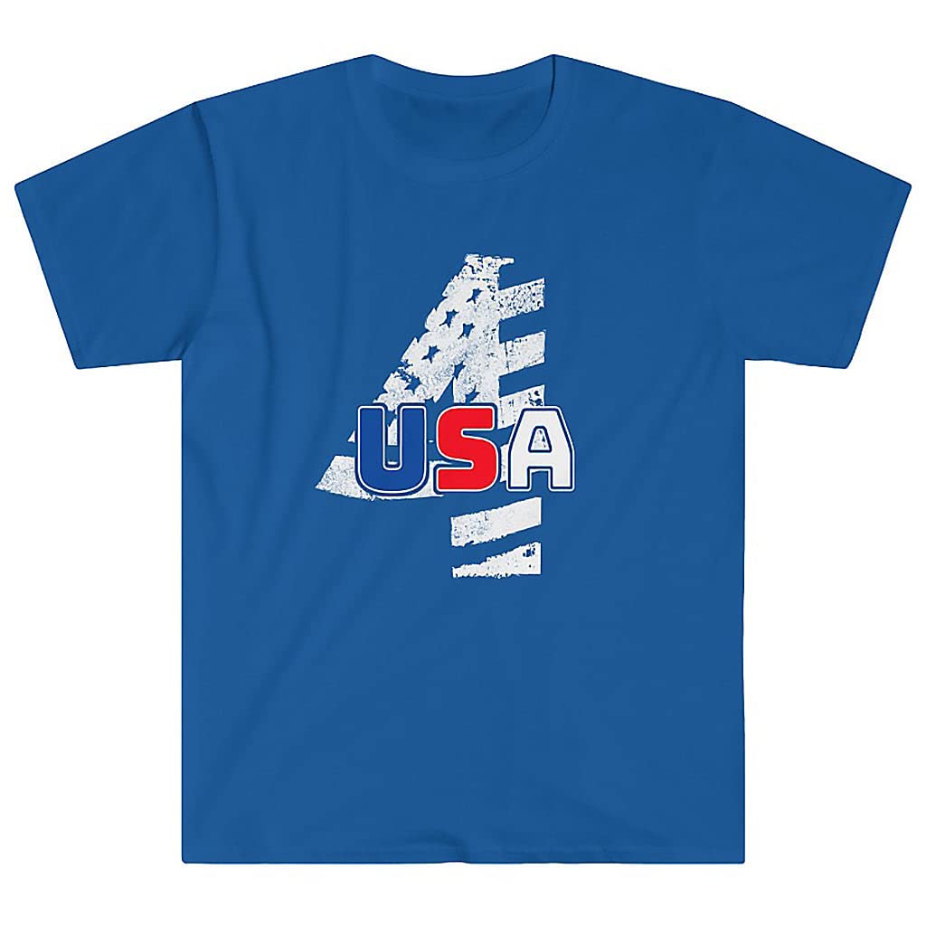 Fire Fit Designs Men's Patriotic American Flag Shirt - 4th of July USA Independence Day T-Shirt for Men | Perfect for BBQ, Fireworks & Summer Celebrations
