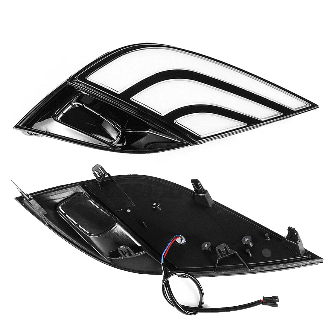 2018-2020 Toyota Camry LED Daytime Running Lights (DRL) with Fog Lights - Tri-Color DRL LED Turn Signal Lamps for Camry SE/XSE Models - Includes Bezel & Wiring Harness - Perfect for Night Driving & Enhanced Visibility