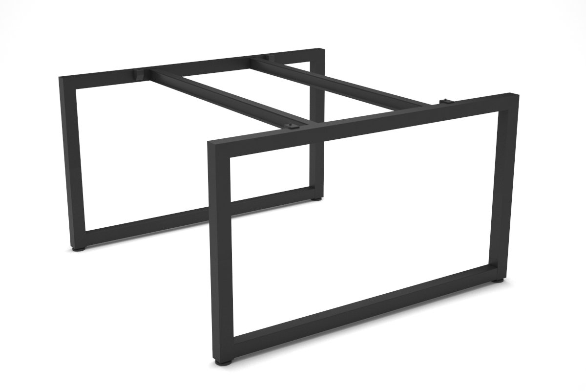 Quadro Loop Legs Table Frame - Black Metal Base for Dining, Coffee, or Conference Tables - Perfect for Home, Office, and Restaurant Use