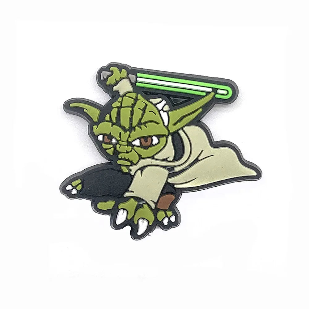 25 Styles Star Wars Yoda Shoe Charms for Crocs - DIY Decor Jibbitz for Kids & Adults - Waterproof Shoe Accessories for Slippers, Sandals & Water Shoes - Perfect Gift for Star Wars Fans & Crocs Lovers