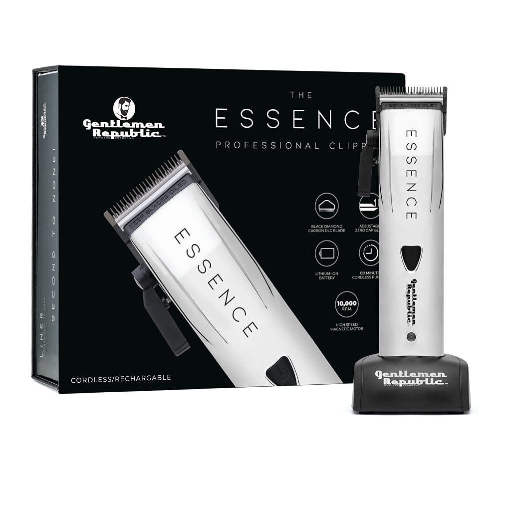 Gentlemen Republic Professional Cordless Hair Clipper for Men - Magnetic Linear Motor, 120 Min Runtime, Hair Cutting & Trimming Kit - Perfect for Home Barbering, DIY Haircuts & Beard Grooming
