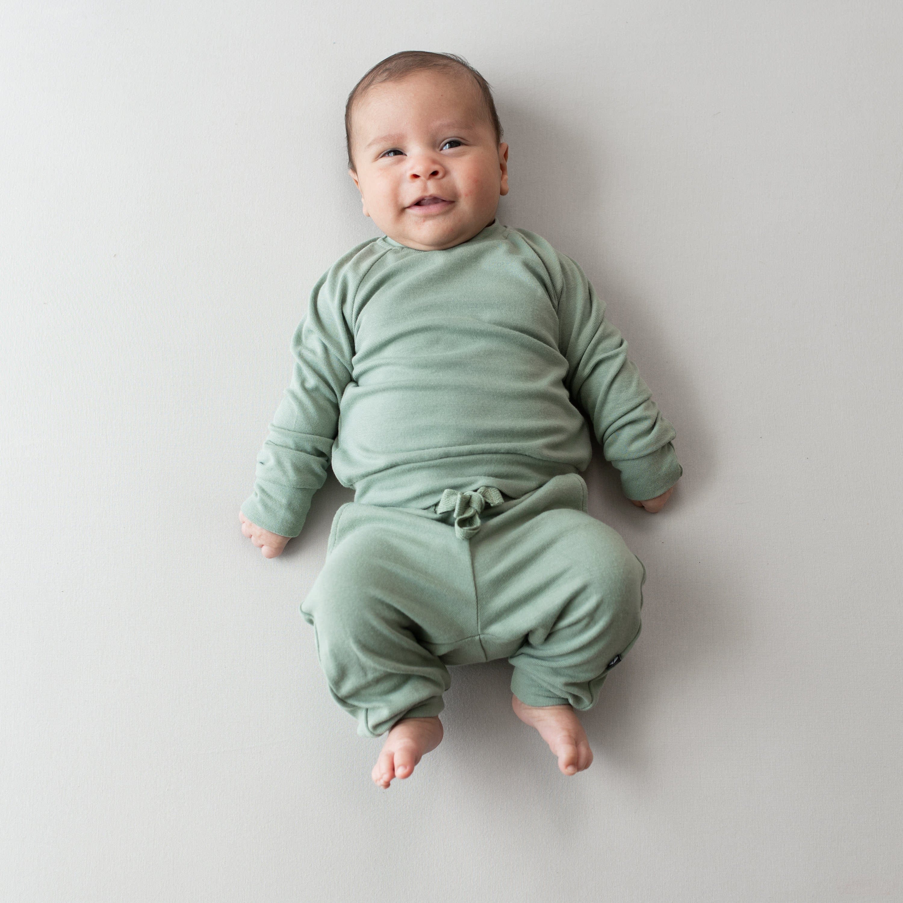 Premium Bamboo Jersey Jogger Set in Thyme Green - Eco-Friendly Loungewear for Women | Soft & Comfortable Yoga Pants & Top Outfit for Home, Travel & Relaxation