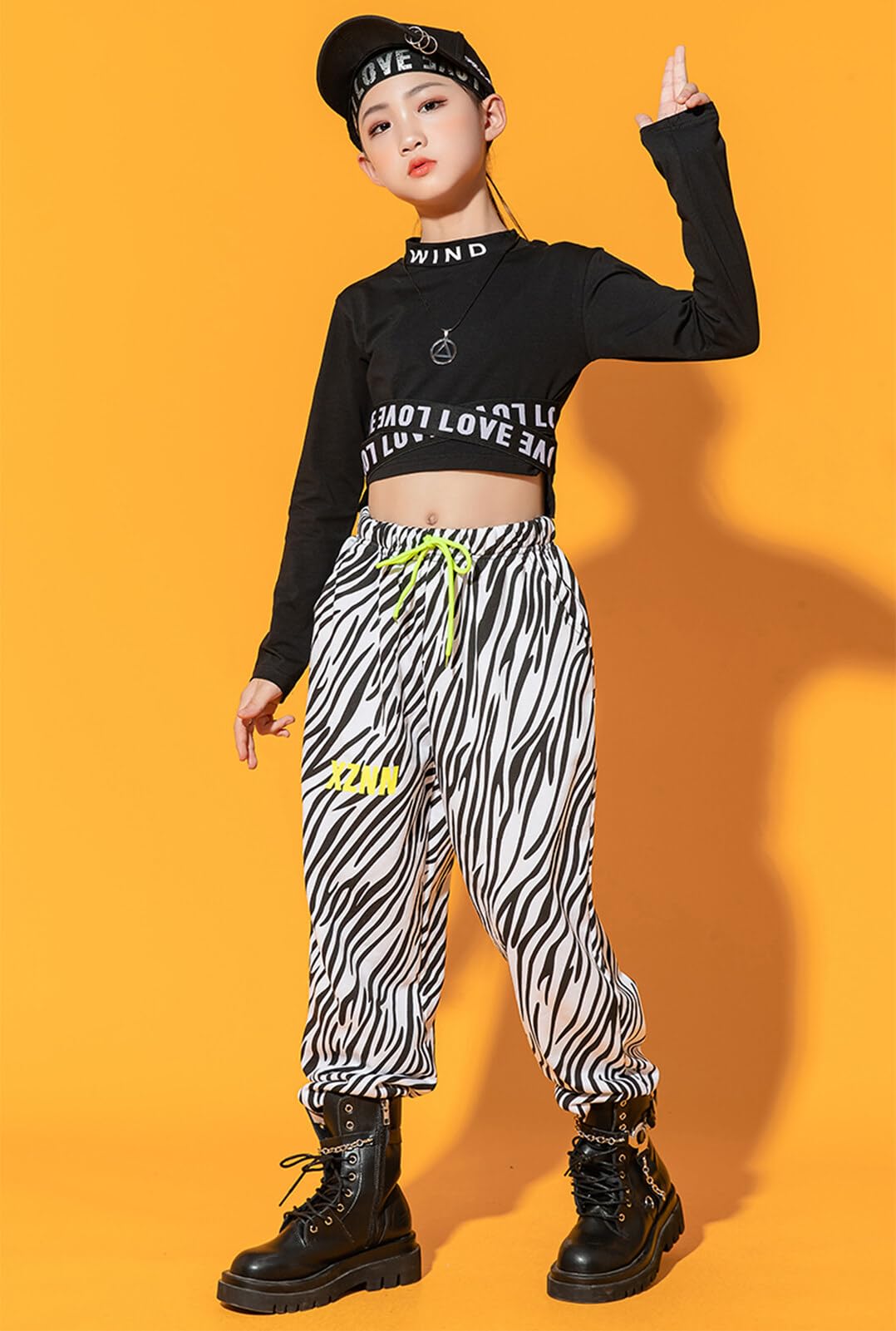 Happy Cherry Kids Girl Hip Hop Outfits - Casual Loose Dance Joggers for Girls 3-15 Years | Lightweight Spring Fall Trousers | Perfect for Dance Class, Streetwear & Everyday Play