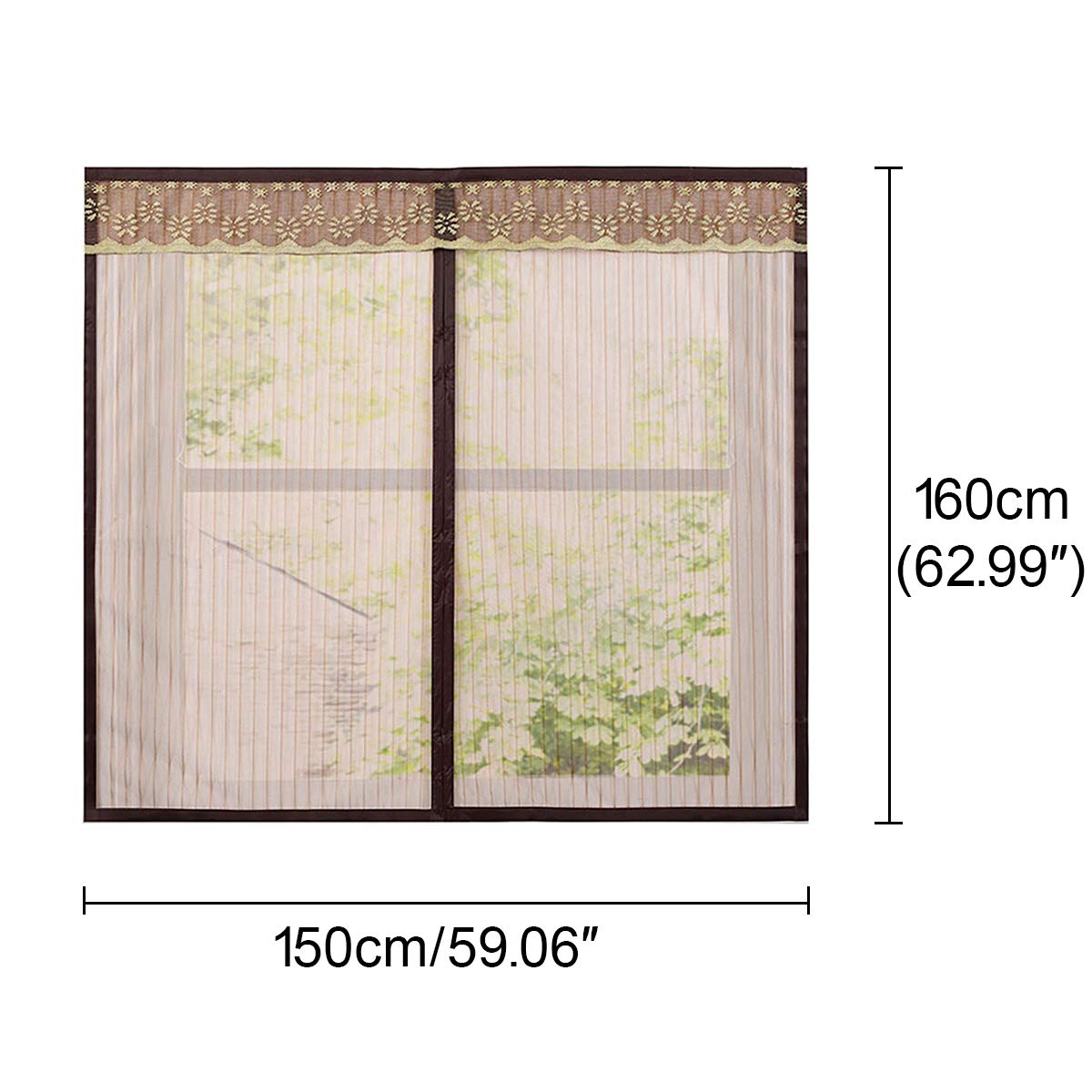 ECYC Self-Adhesive Magnetic Window Screen - Invisible Mesh Screen Door Curtain for Home, Patio & RV | Easy Installation, Bug Protection & Ventilation | Perfect for Windows, Doors, Balconies & Camping