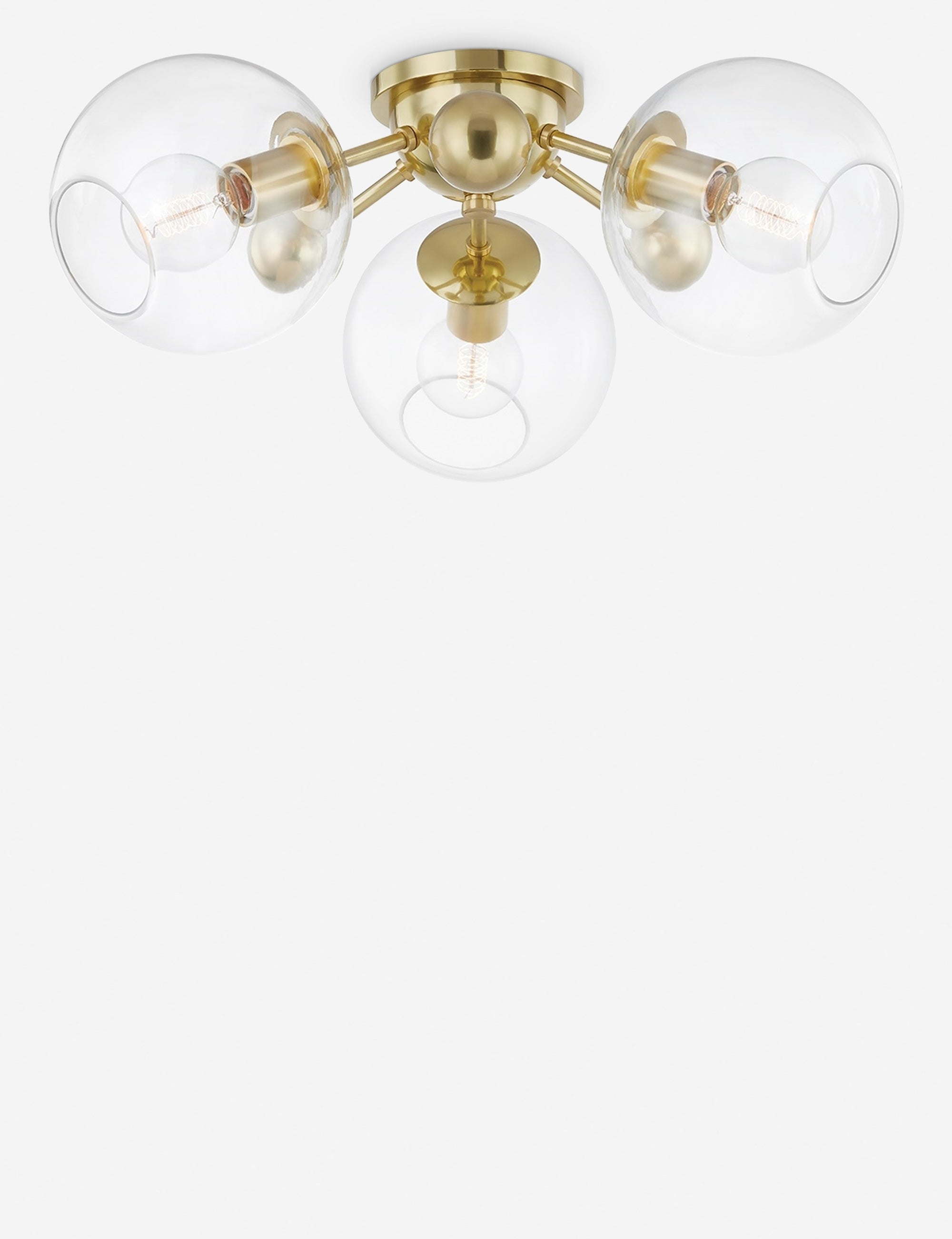 Crystal Semi Flush Mount Ceiling Light Fixture - Modern Elegant Lighting for Bedroom, Living Room, Dining Room & Hallway - Energy Efficient LED Compatible