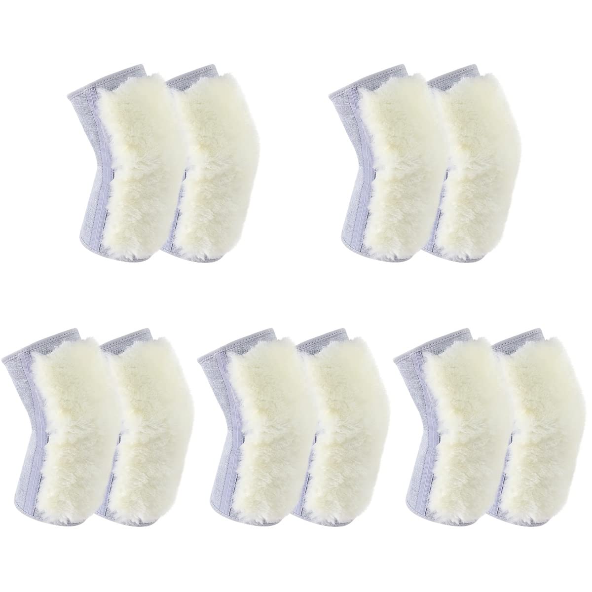 Abaodam 5 Pairs Thickened Cashmere Knee Warmers - Soft Winter Knee Braces & Leg Warmers for Women & Men - Perfect for Arthritis Pain Relief, Outdoor Sports & Cold Weather Protection