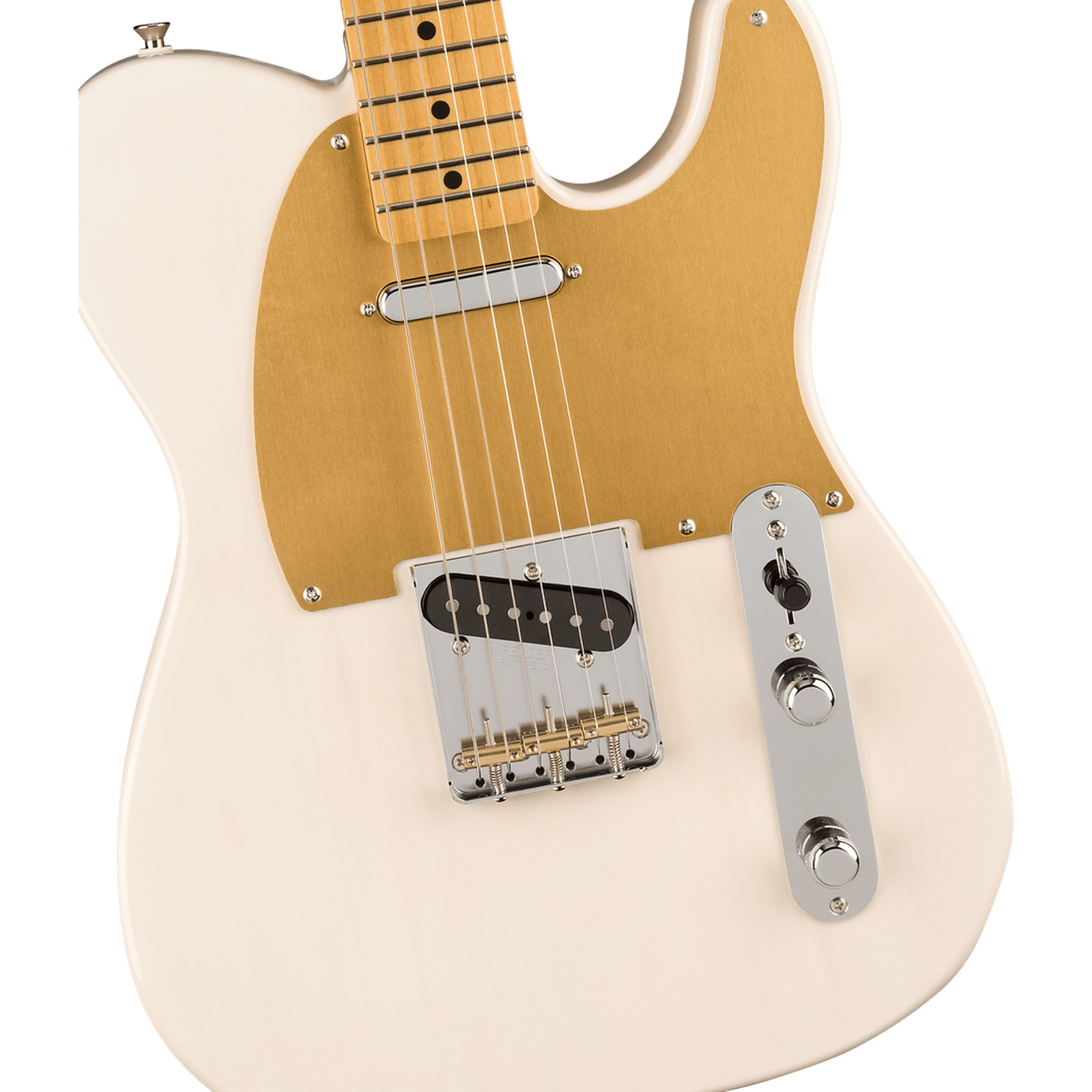 Fender JV Modified 50s Telecaster Electric Guitar - Maple Neck, White Blonde Finish | Vintage Style for Rock, Blues & Country Music