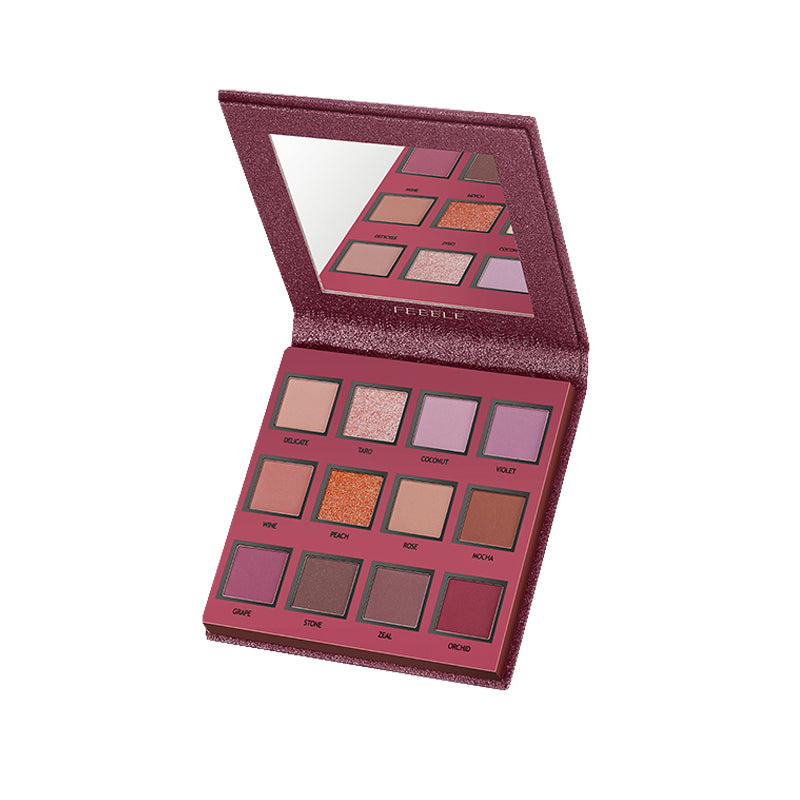 Febble Fantasy Carnival 12 Color Eyeshadow Palette - Highly Pigmented, Long Lasting Makeup for Party, Halloween & Cosplay - Vegan & Cruelty Free