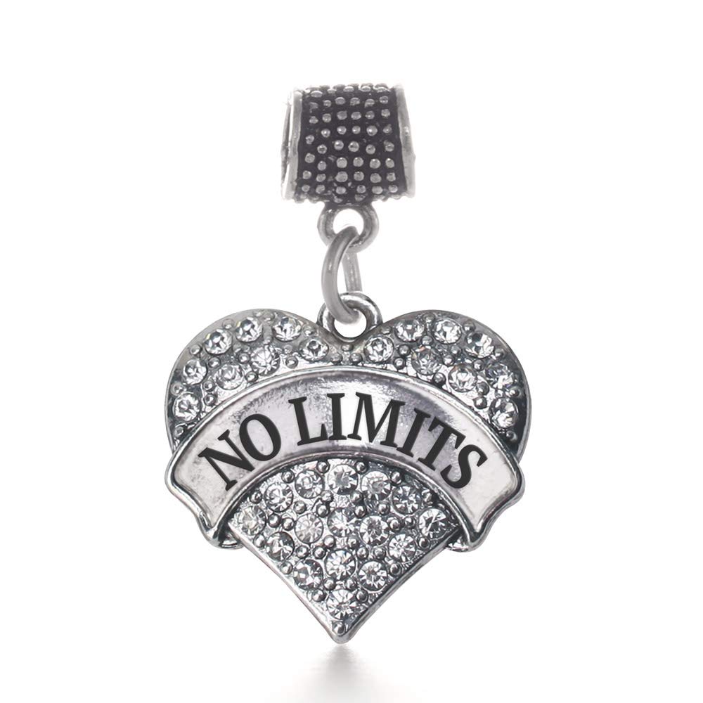 Inspired Silver - Sterling Silver Pave Heart Charm Bracelet with Cubic Zirconia | Dainty Jewelry for Women, Gift for Her, Valentine's Day, Anniversary, Birthday