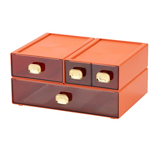 4 Mixed Drawers, Orange