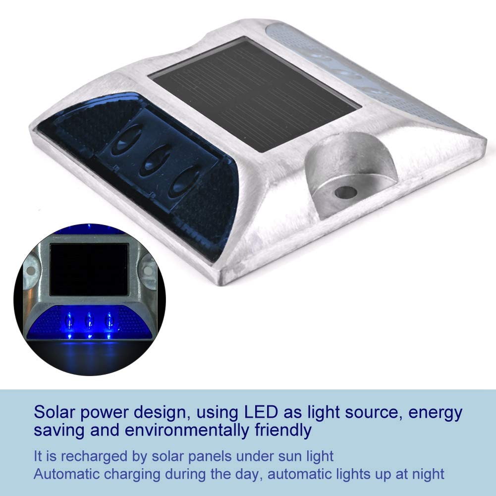 2 Pack Solar LED Deck Lights - Waterproof Outdoor Pathway Lighting for Driveway, Garden, Stairs, Sidewalk, Yard & Boat Dock - Ideal for Nighttime Safety and Ambiance