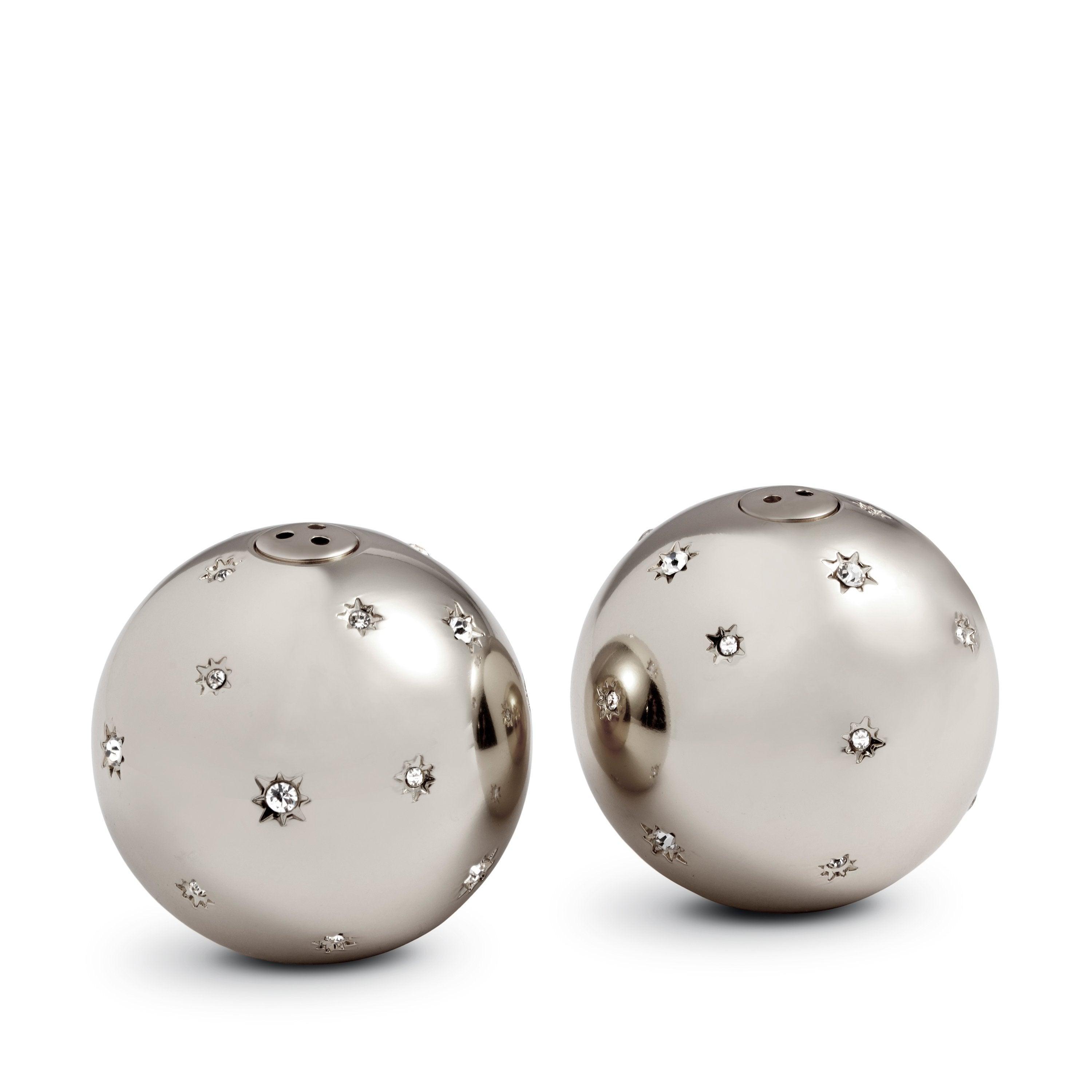 Stars Spice Jewels (Set of 2) - Elegant Crystal Star-Shaped Spice Containers for Kitchen, Dining Table Decor & Gift Giving