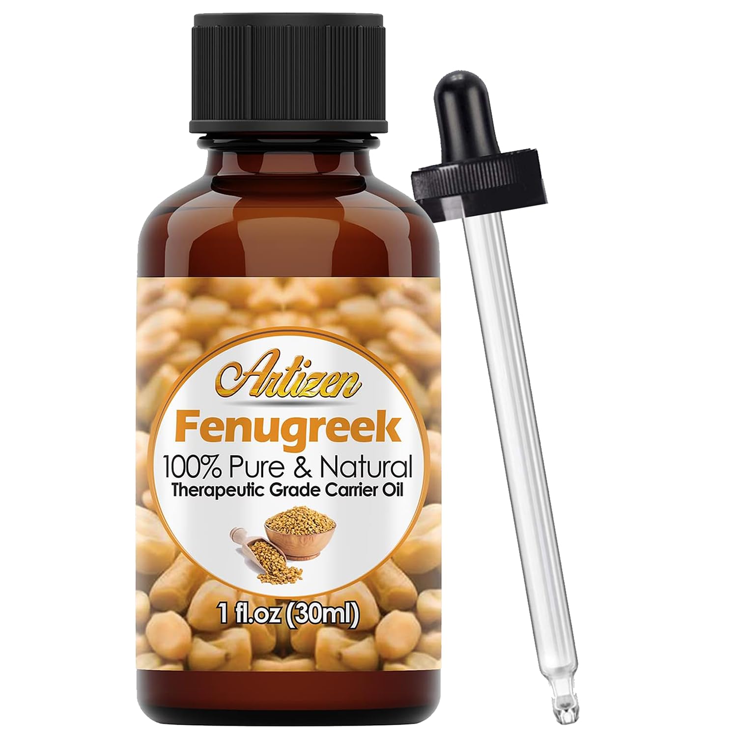 Artizen 30ml Fenugreek Essential Oil - 1 Fluid Ounce - Pure & Natural for Aromatherapy, Massage & DIY Skincare