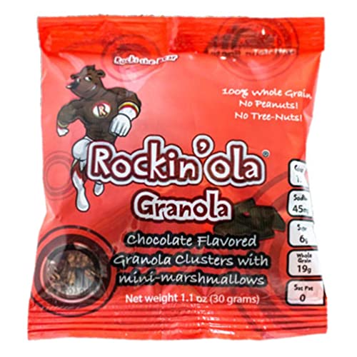 Rockin'ola Chocolate Marshmallow Granola - 25 Pack (1 oz Each) | Healthy Snack for Hiking, Camping & Office Breaks