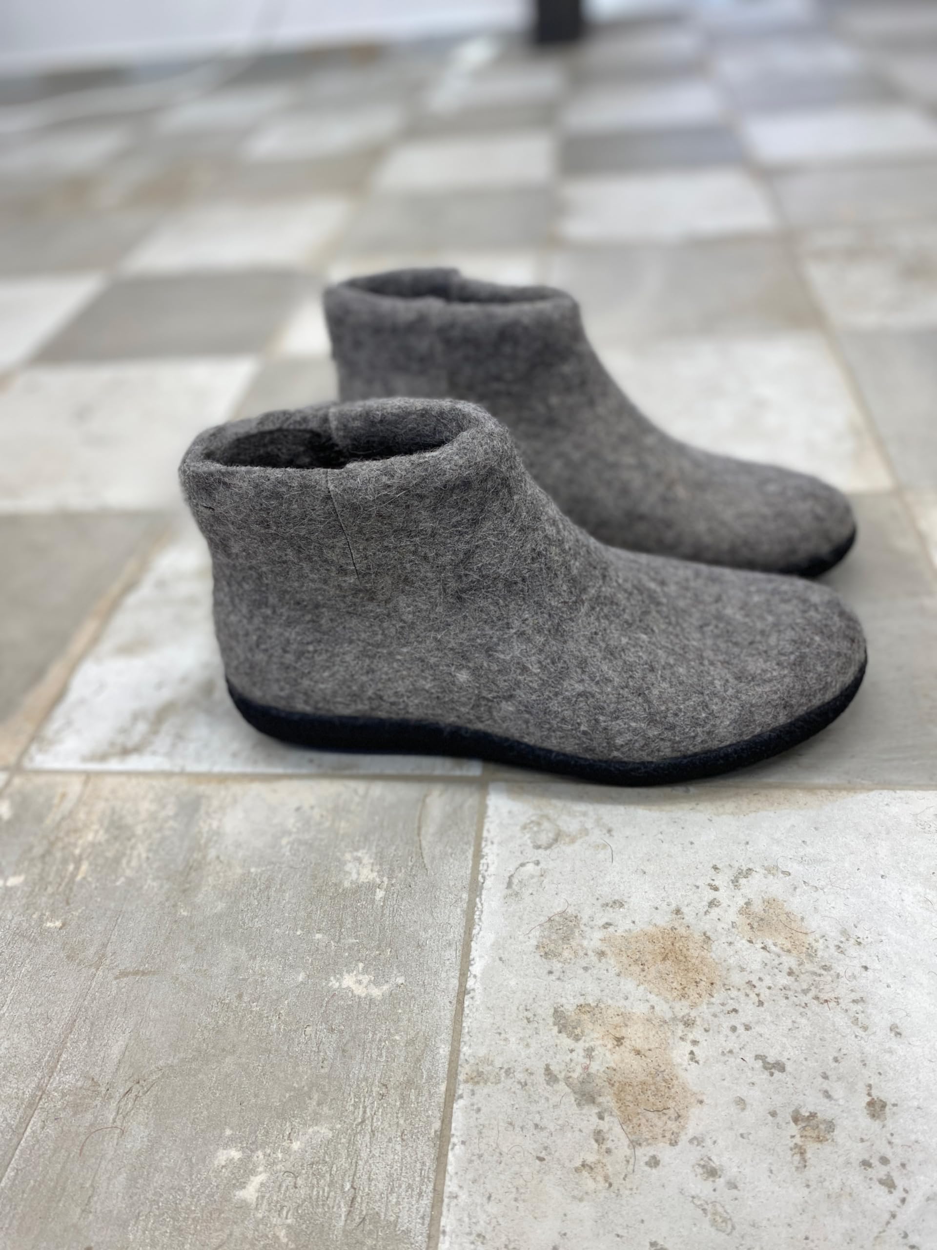 Women's Classic Felted Wool Ankle Boot Slippers - Cozy Indoor/Outdoor House Shoes for Winter - Best Mother's Day Gift for Women - Perfect for Home, Office & Travel Comfort