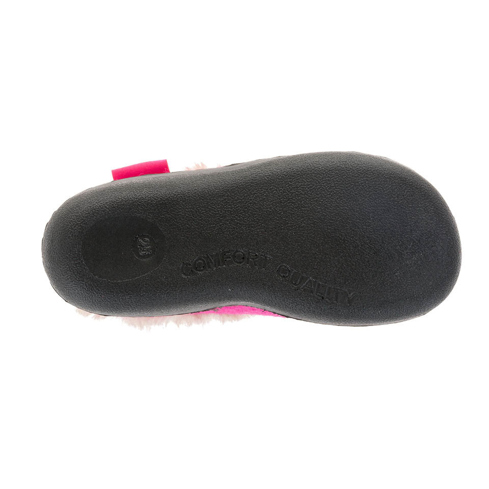 Kamik Fuchsia CozyCabin Kids' Indoor/Outdoor Slippers - Warm Fleece-Lined Winter House Shoes for Boys & Girls - Perfect for Home, School & Playtime